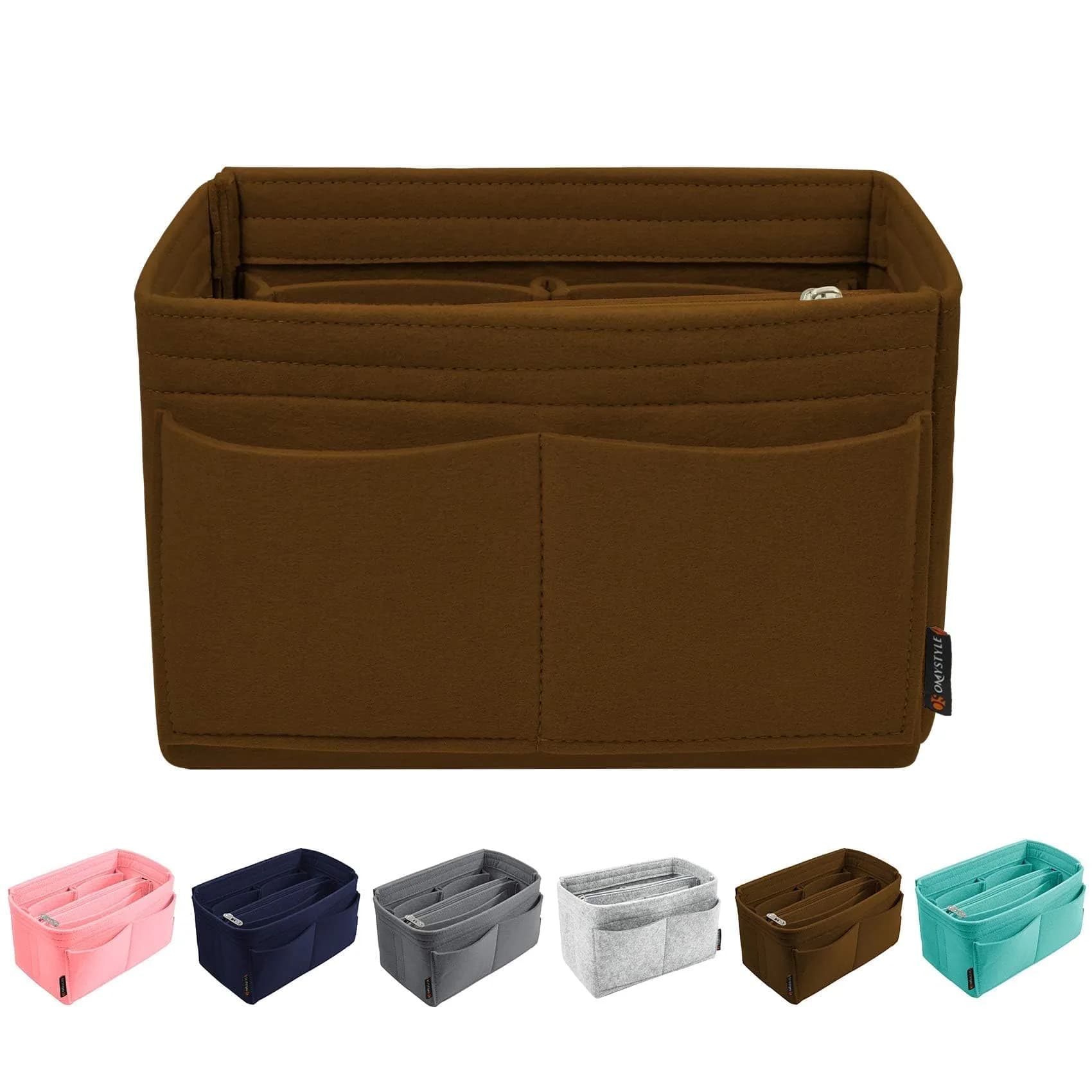 OMYSTYLE Dark Brown X-Large Felt Organizer Insert | 13 Pockets, 200g - main product image