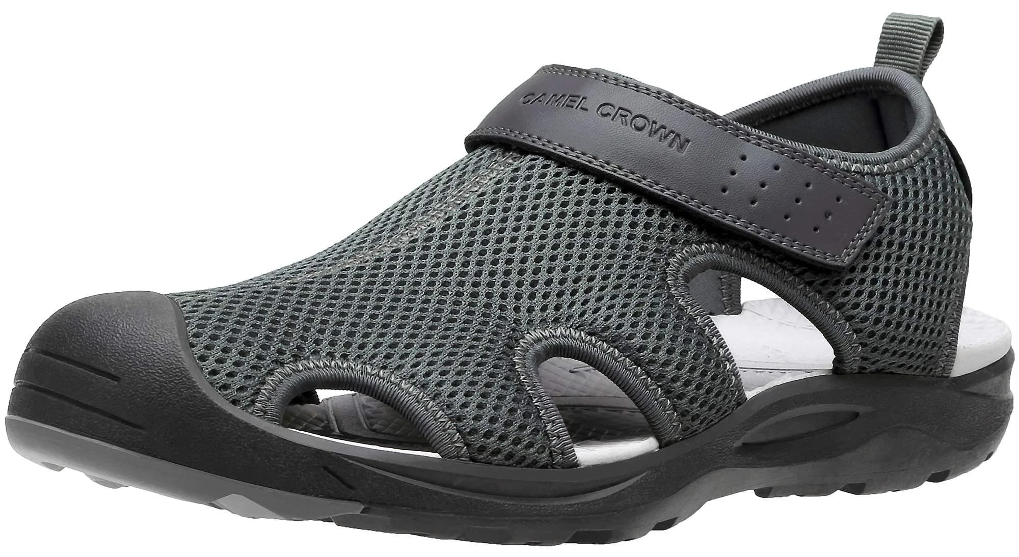 CAMEL CROWN Men's Mesh Hiking Sandals Closed-Toe Beach Sandal for Athletic Outdoor Summer Waterproof | Breathable, Adjustable, Waterproof