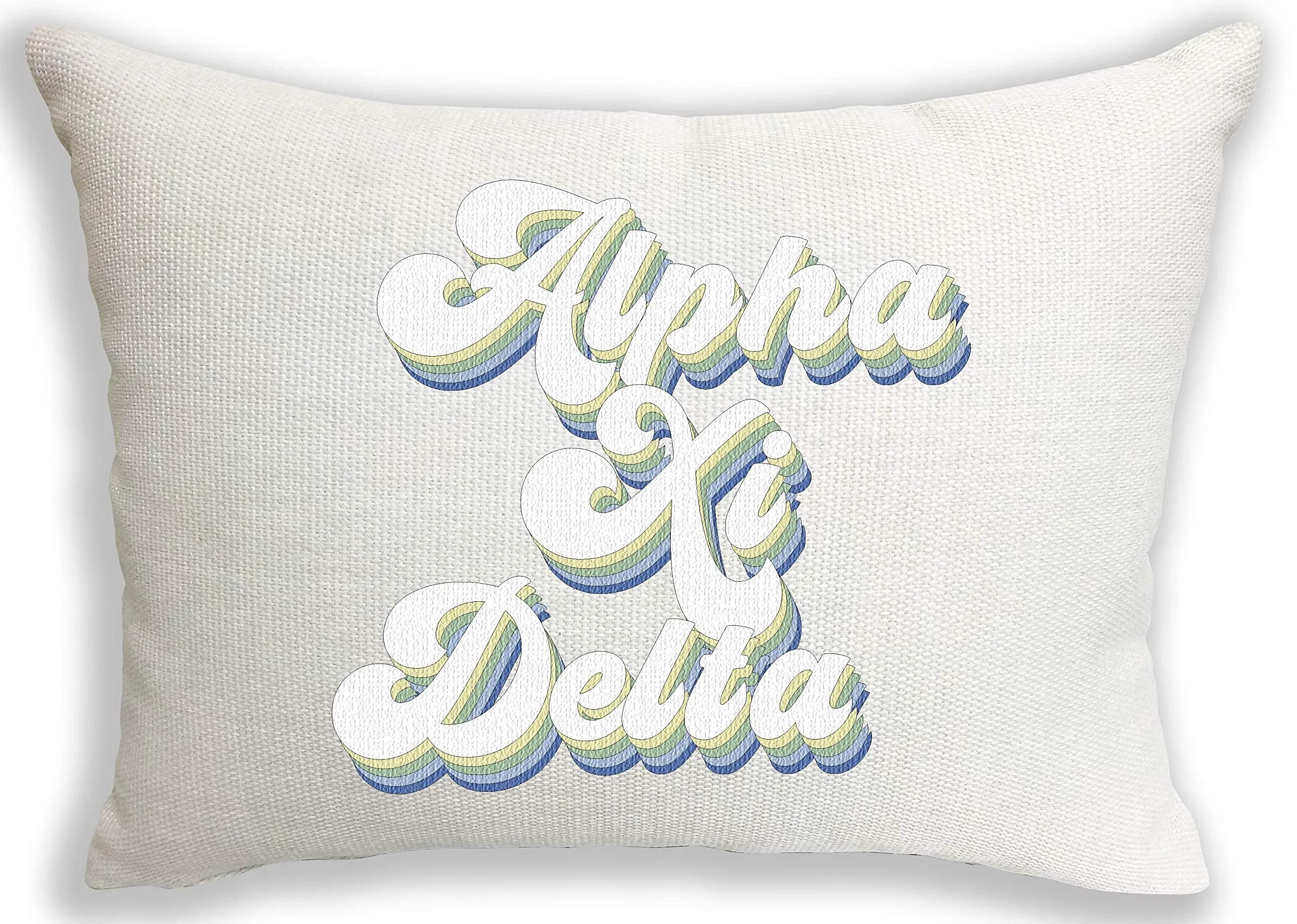Sorority Shop Alpha Xi Delta Pillow – Retro Design, 12" x 16" Lumbar Pillow Sorority - main product image
