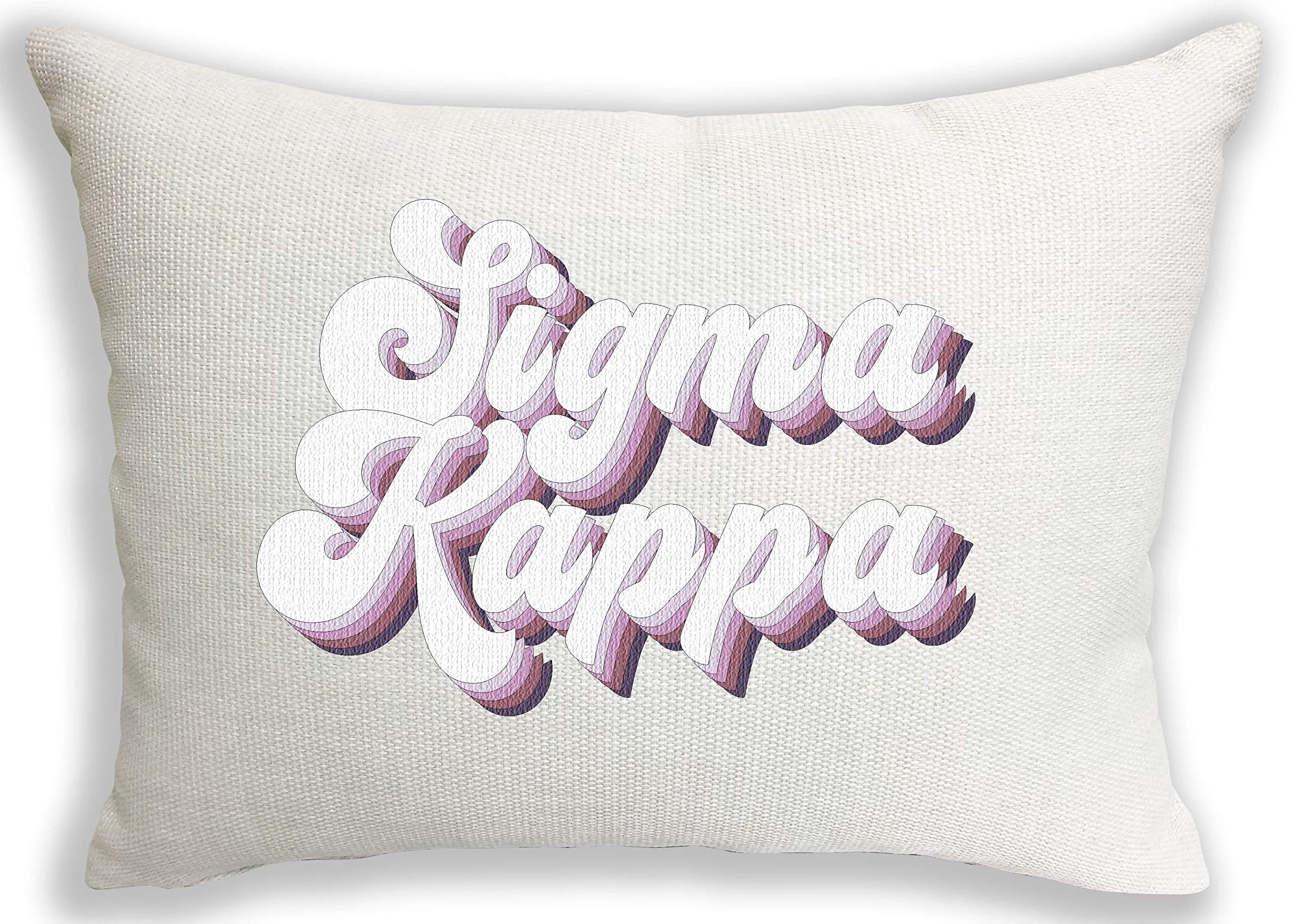 Sorority Shop Sigma Kappa Pillow – Retro Design, 12" x 16" Lumbar Pillow Sorority - main product image