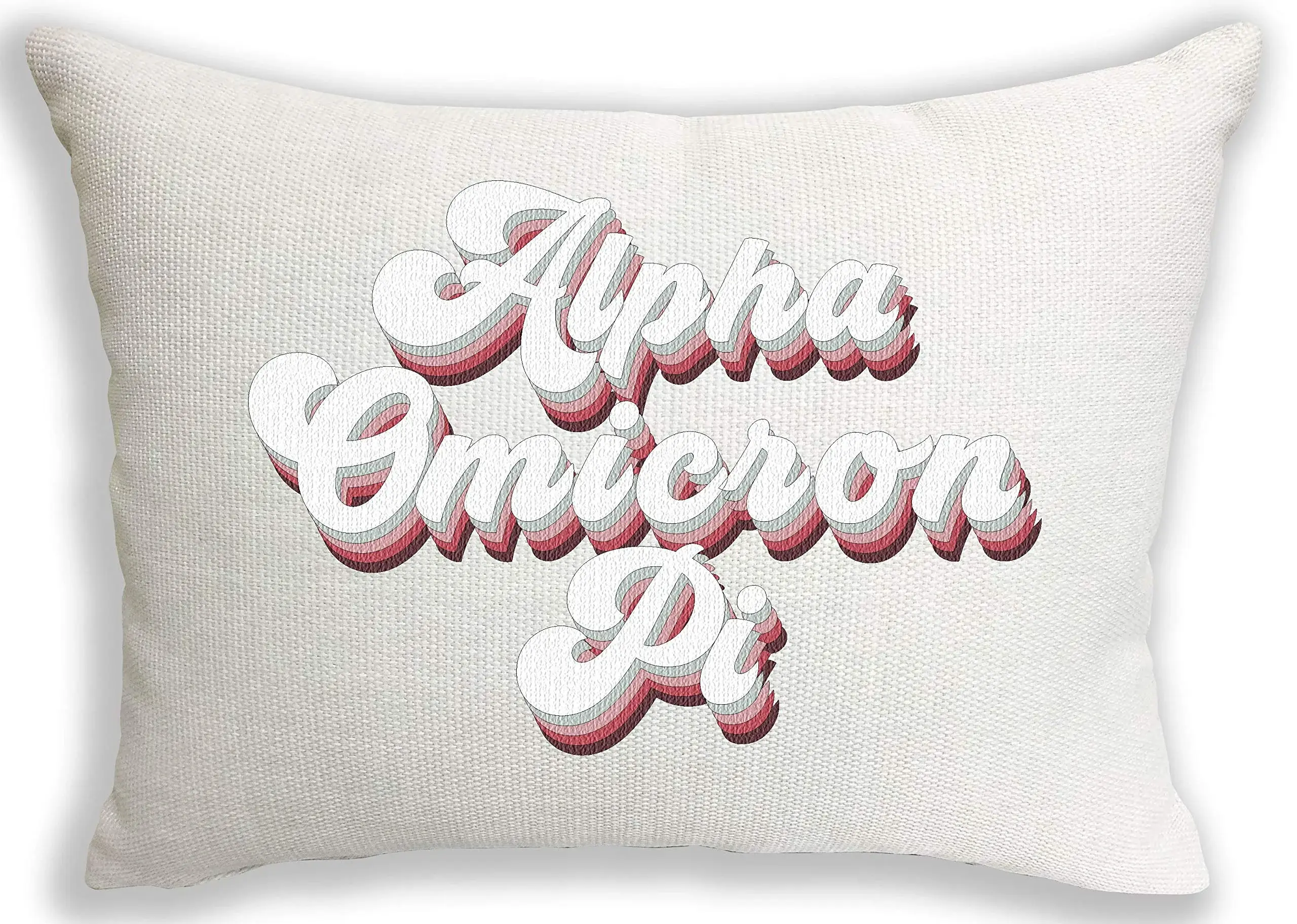 Sorority Shop Alpha Omicron Pi Pillow – Retro Design 12" x 16" Lumbar Pillow Sorority - main product image