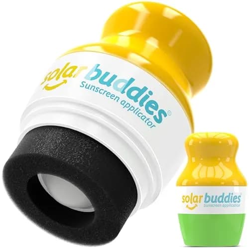 Solar Buddies Sunscreen Applicator - Green, 100ml (3.4 Fl Oz) | Refillable Roll-On Sponge for Kids & Adults - main product image