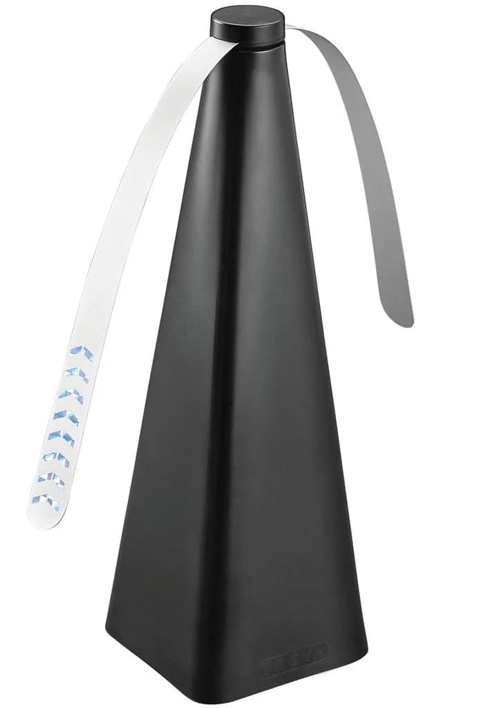 Treva Bug Fan Fly Deterrent with Holographic Blades Black | Battery Powered, 10-inch Height