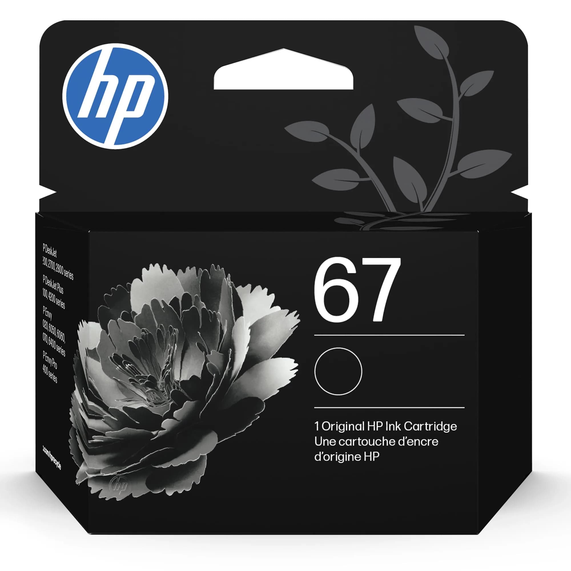 HP 67 Black Ink Cartridge | Value Pack Inkjet Printer Ink | 120 Pages - main product image