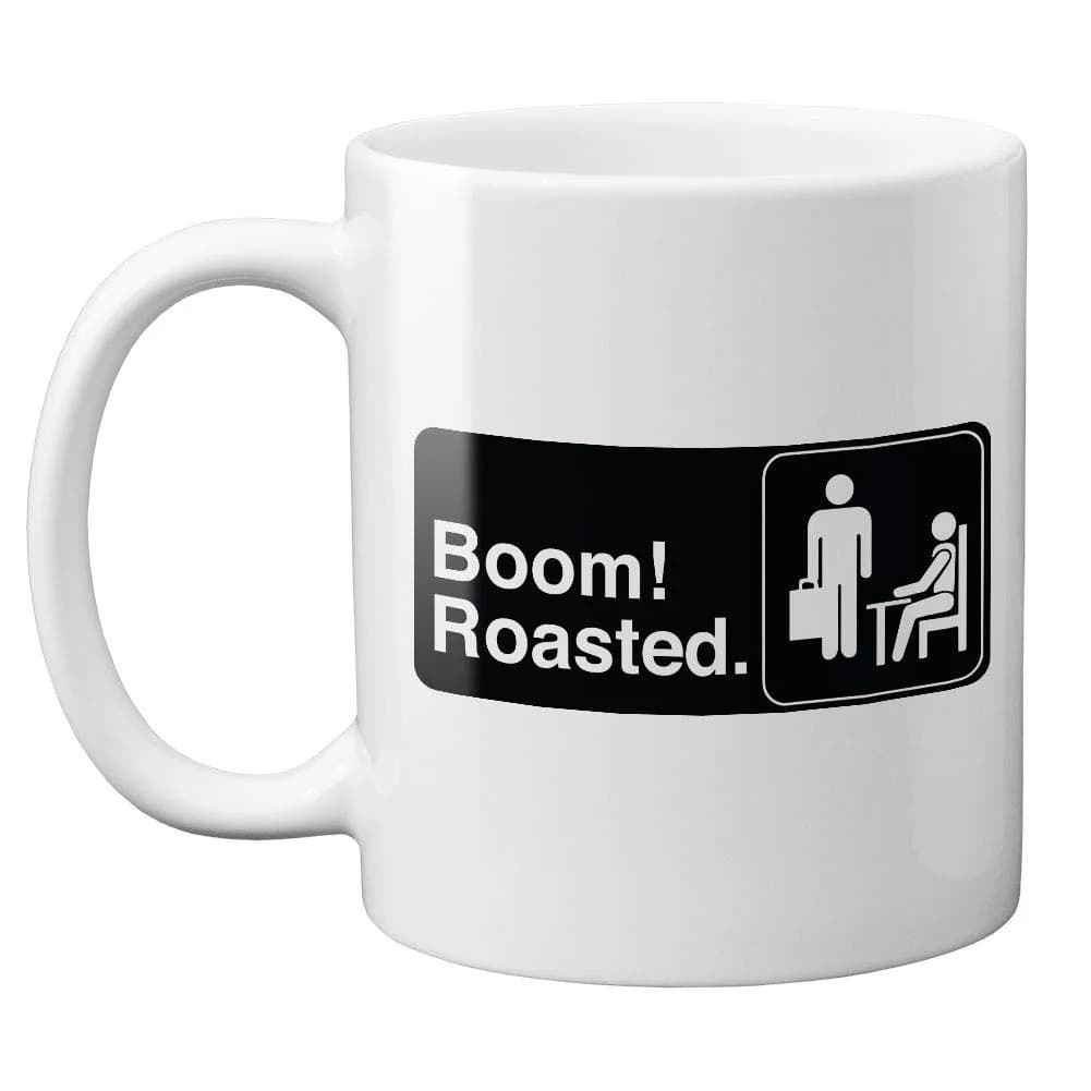 Haase Unlimited Boom! Roasted - Quote Version 11 oz. Mug | Durable Ceramic Coffee Mug for Office & Home - main product image