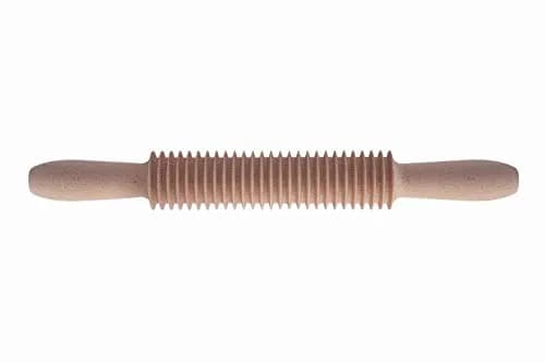 Tredoni Wooden Tagliatelle Pasta Cutter Rolling Pin (Tagliatelle - 5mm) | Professional Italian Pasta Tool