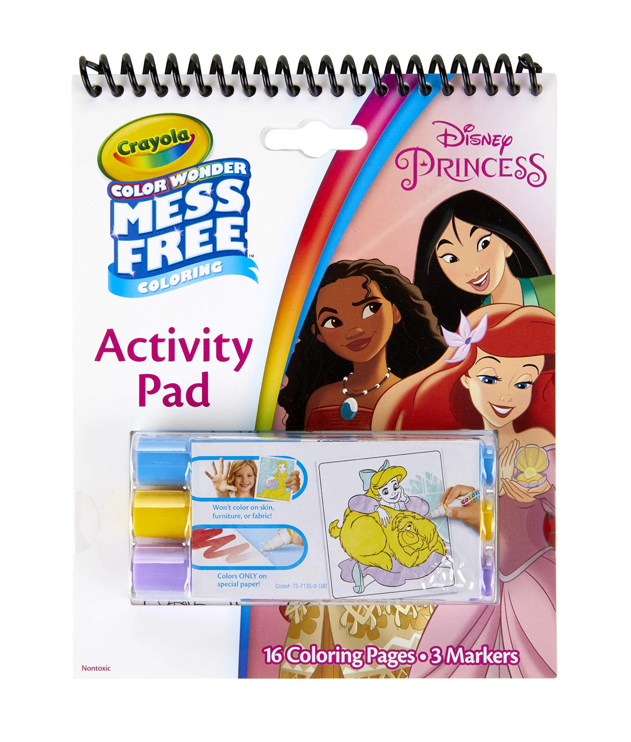 Crayola Color Wonder Disney Princess Coloring & Activity Pad, 19 Piece Set | Mess Free, Travel-Friendly for Kids 3-6