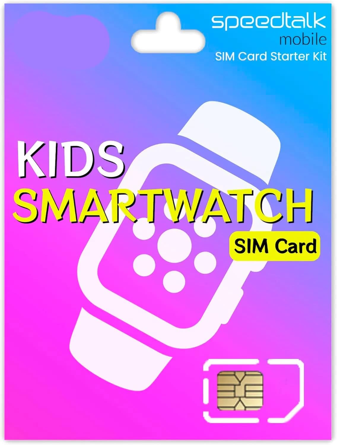 SpeedTalk Mobile Smartwatch SIM Card Kit - Triple Cut Nano/Micro/Standard for 4G Wearables | No Contract, No Credit Check - main product image