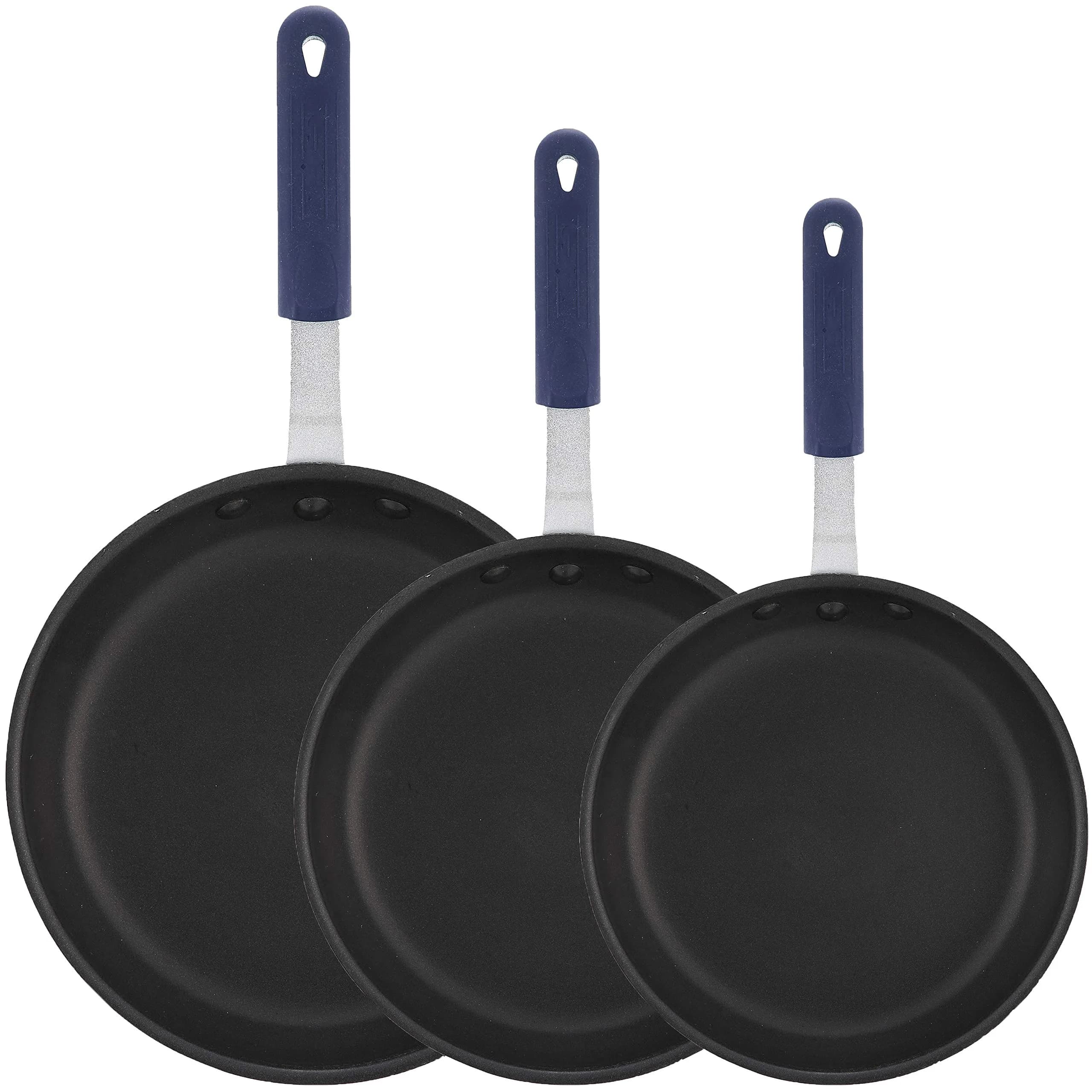 Tiger Chef Nonstick Frying Pan Set - 7", 8", 10" | Commercial Aluminum Skillets with Silicone Sleeve - main product image