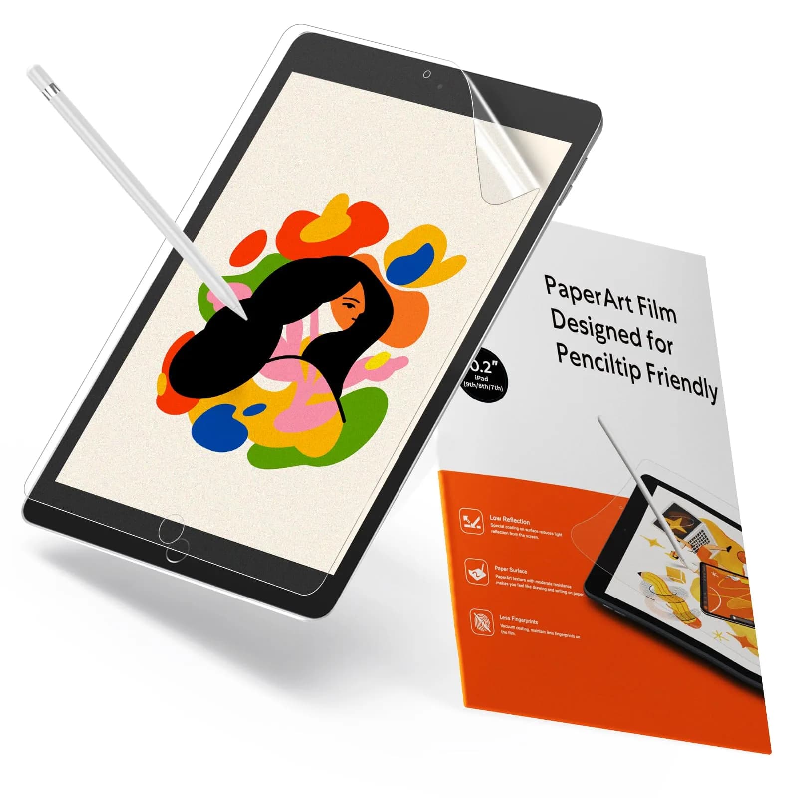 KCT Paperfeel Screen Protector for iPad 10.2 Inch 9th/8th/7th | Anti Glare & Writing Feel