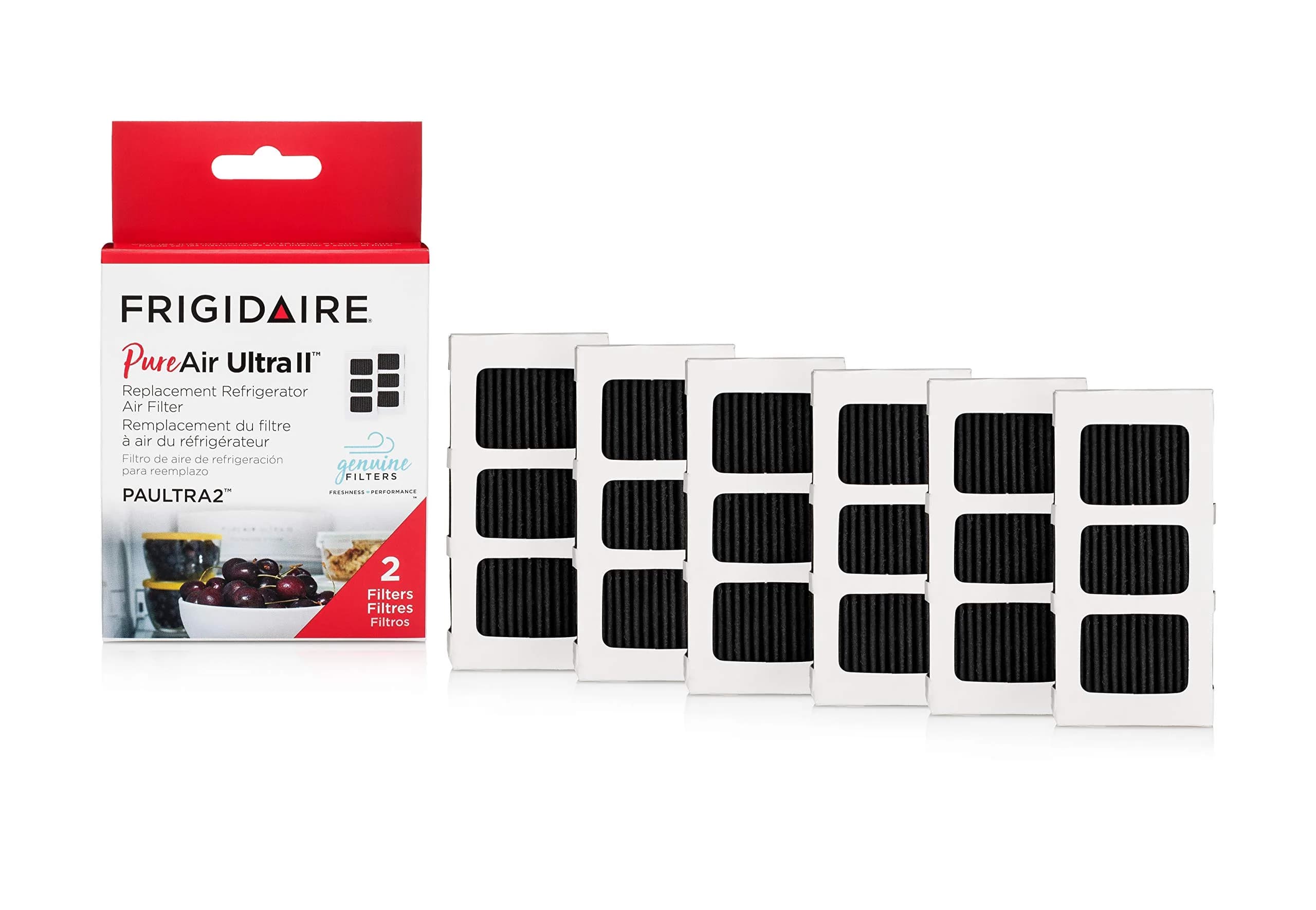 Frigidaire Pure Air Ultra II Refrigerator Air Filter 6-Pack | Odor Absorbing Carbon Technology - main product image
