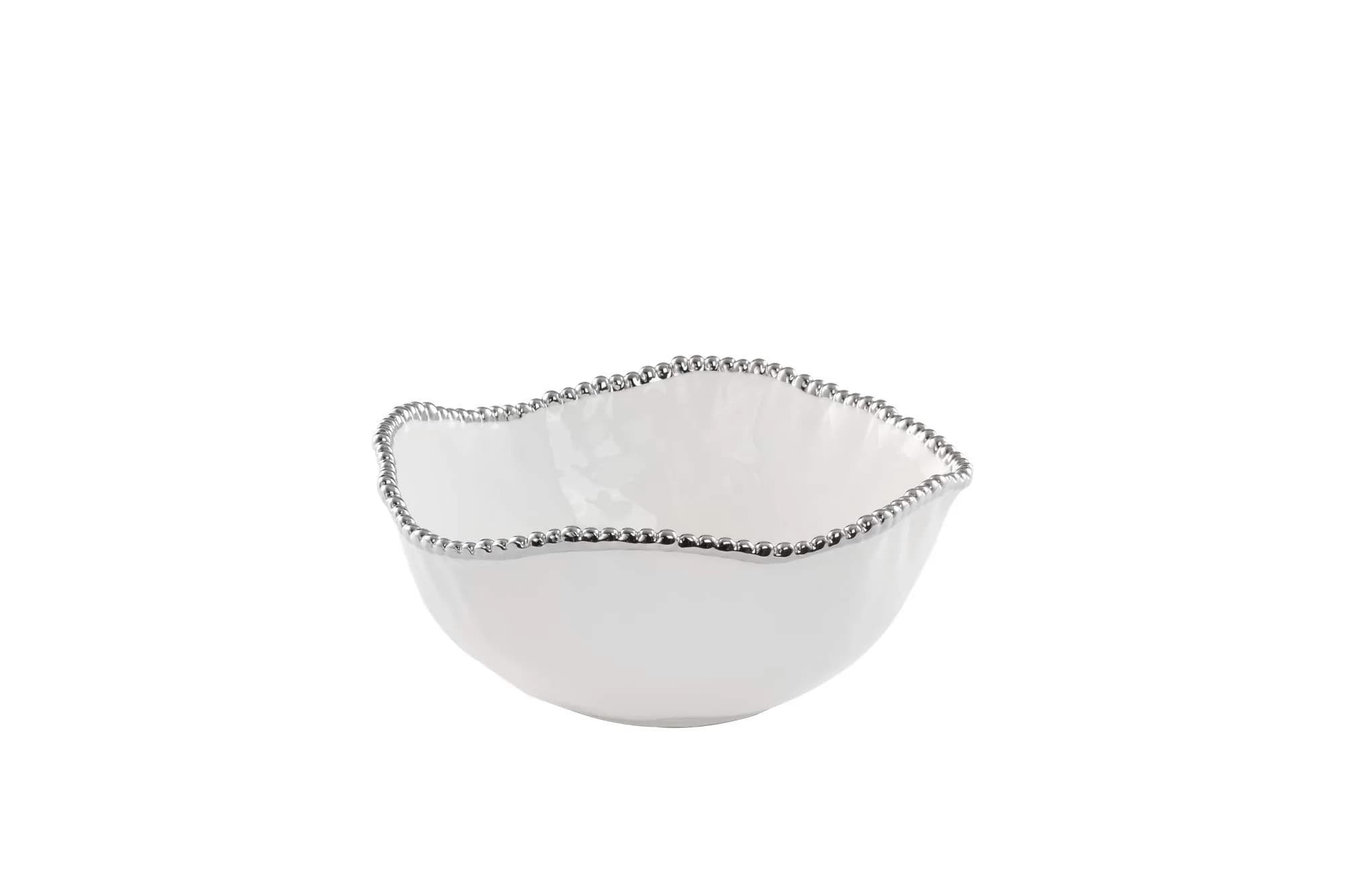 Pampa Bay Salerno Porcelain Large Salad Bowl | Elegant Serving for Family & Parties, Oven & Dishwasher Safe (10.5" x 10" x 4.5")