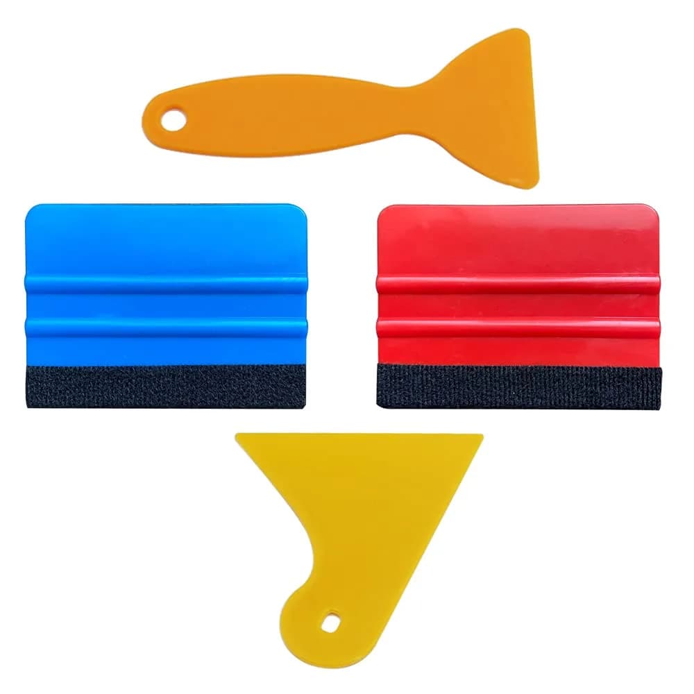 UTSAUTO Felt Edge Squeegee Car Wrapping Tool Kits 4 Inch Vinyl Wrap Squeegee Applicator Tool for Car Vinyl Wrap, Window Tint, Wallpaper, Decal Sticker Installation 4PCS - main product image
