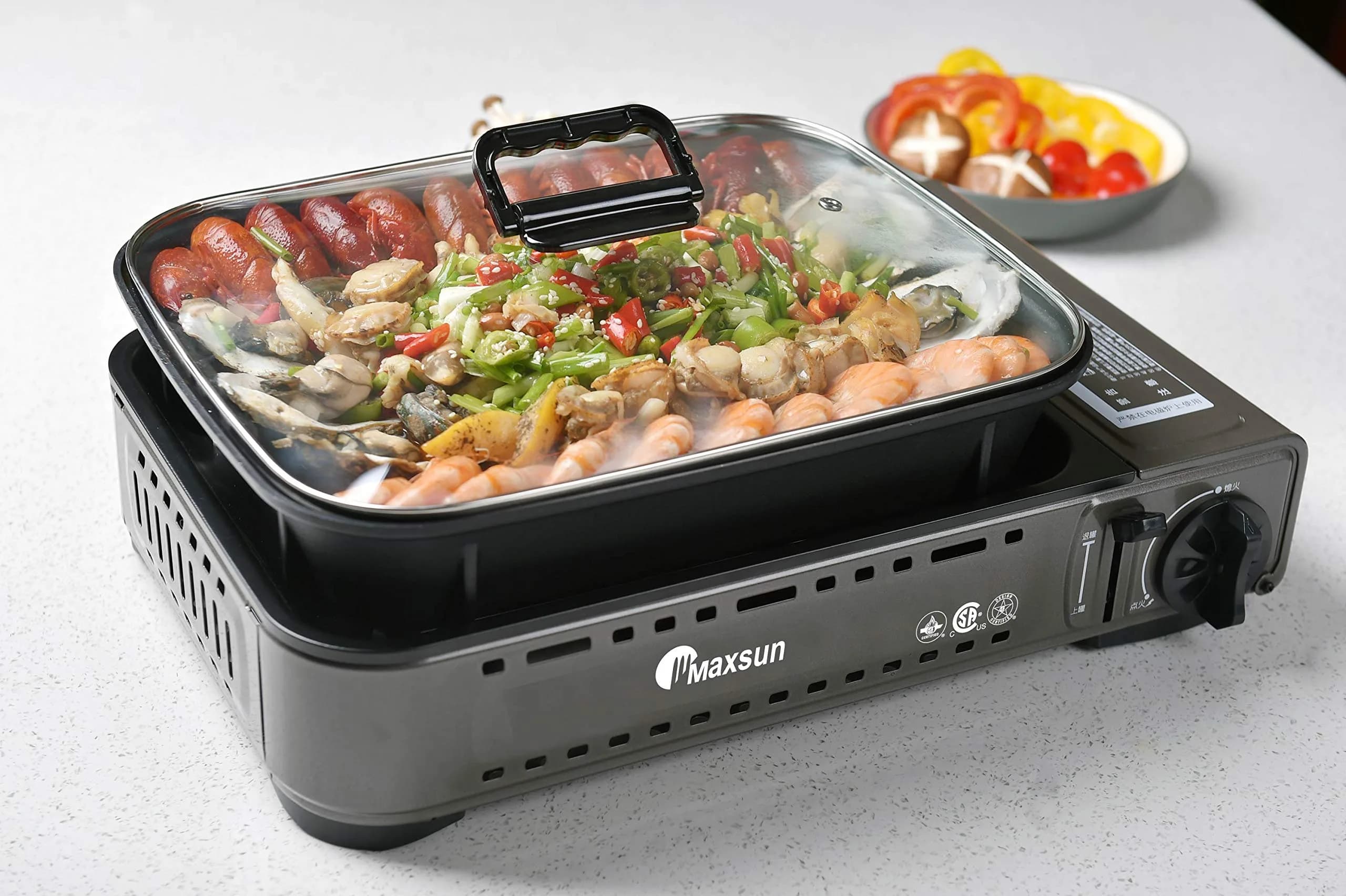 Maxsun Portable Tabletop Gas Stove 7250BTU | Outdoor/Indoor Camp Stove with Carrying Case - main product image