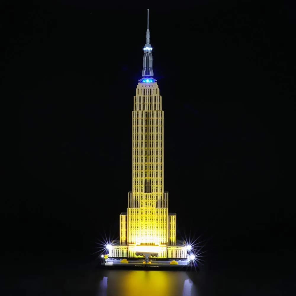 BRIKSMAX Led Lighting Kit for Architecture Empire State Building | Compatible with Lego 21046 Model, Bright Night View