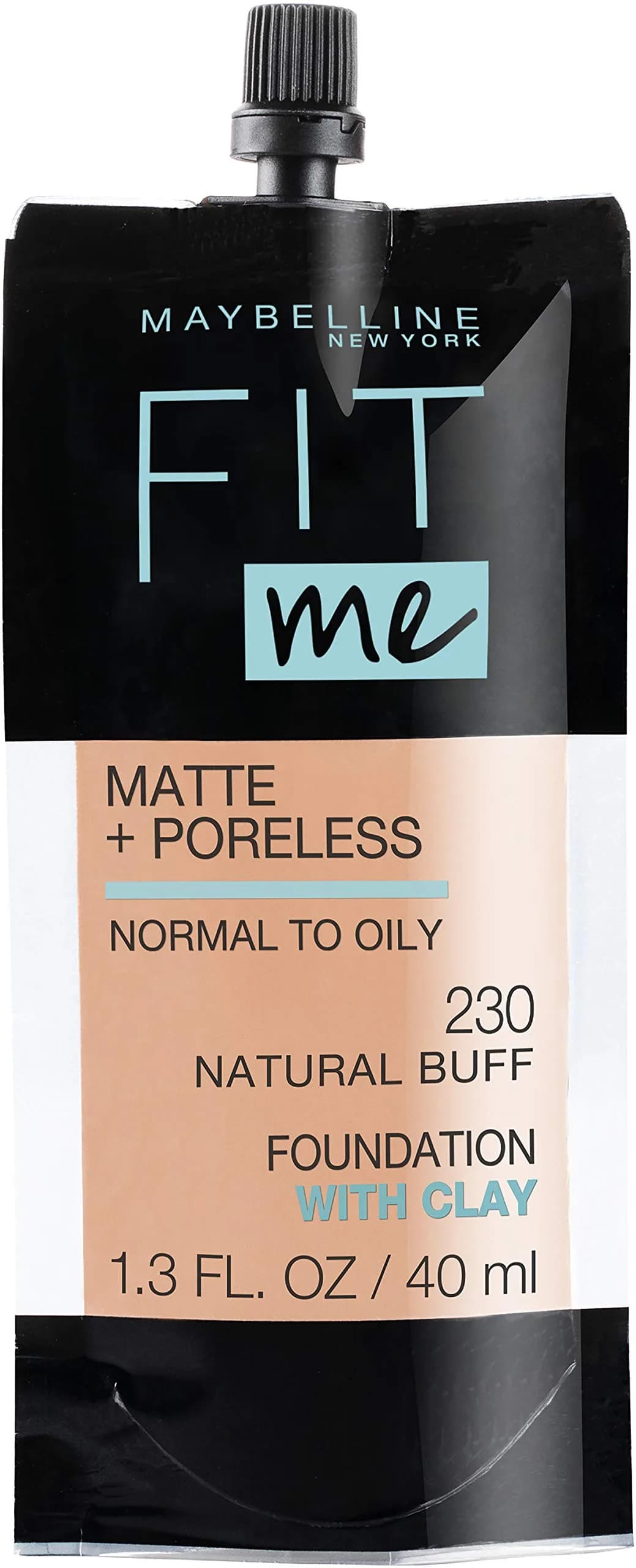 Maybelline Fit Me Matte + Poreless Liquid Foundation, Classic Tan, 2 fl oz (60 ml) | Oil-Free, Pore Minimizing