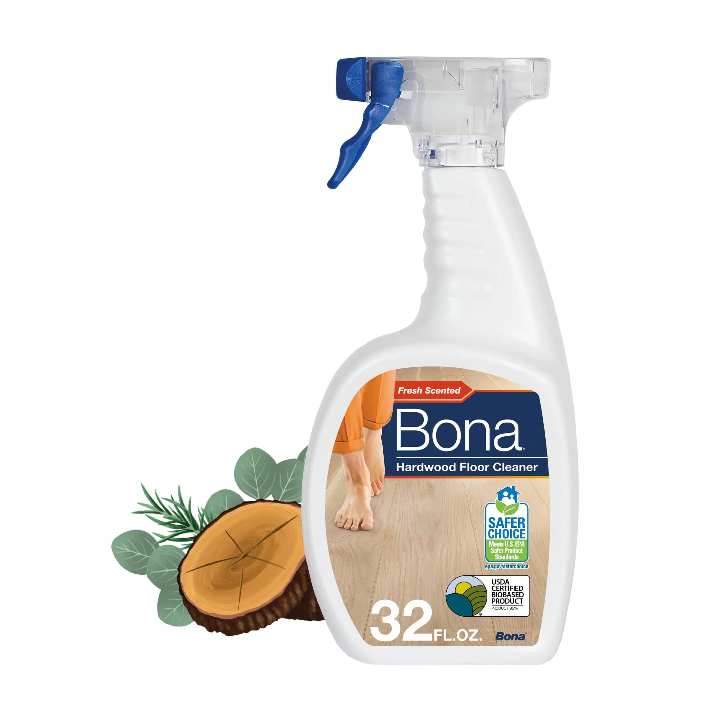 Bona Hardwood Floor Cleaner Spray, 32 fl oz (946 ml) | Residue-Free Formula for Spotless Shine - main product image