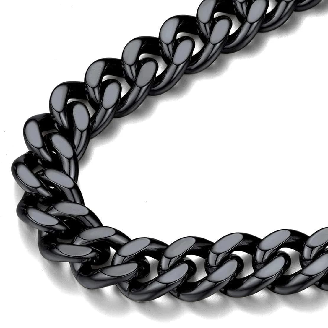 FindChic Men Curb Chain Necklace Stainless Steel 9MM Link 14''-30'' | Classic Durable Jewelry