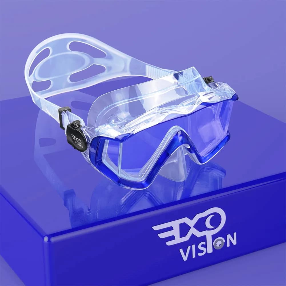 EXP VISION Pano 3 Panoramic View Diving Mask, Tempered Glass Lens Scuba Snorkeling Dive Mask 280g (9.88 oz) | Wide View for Freediving - main product image