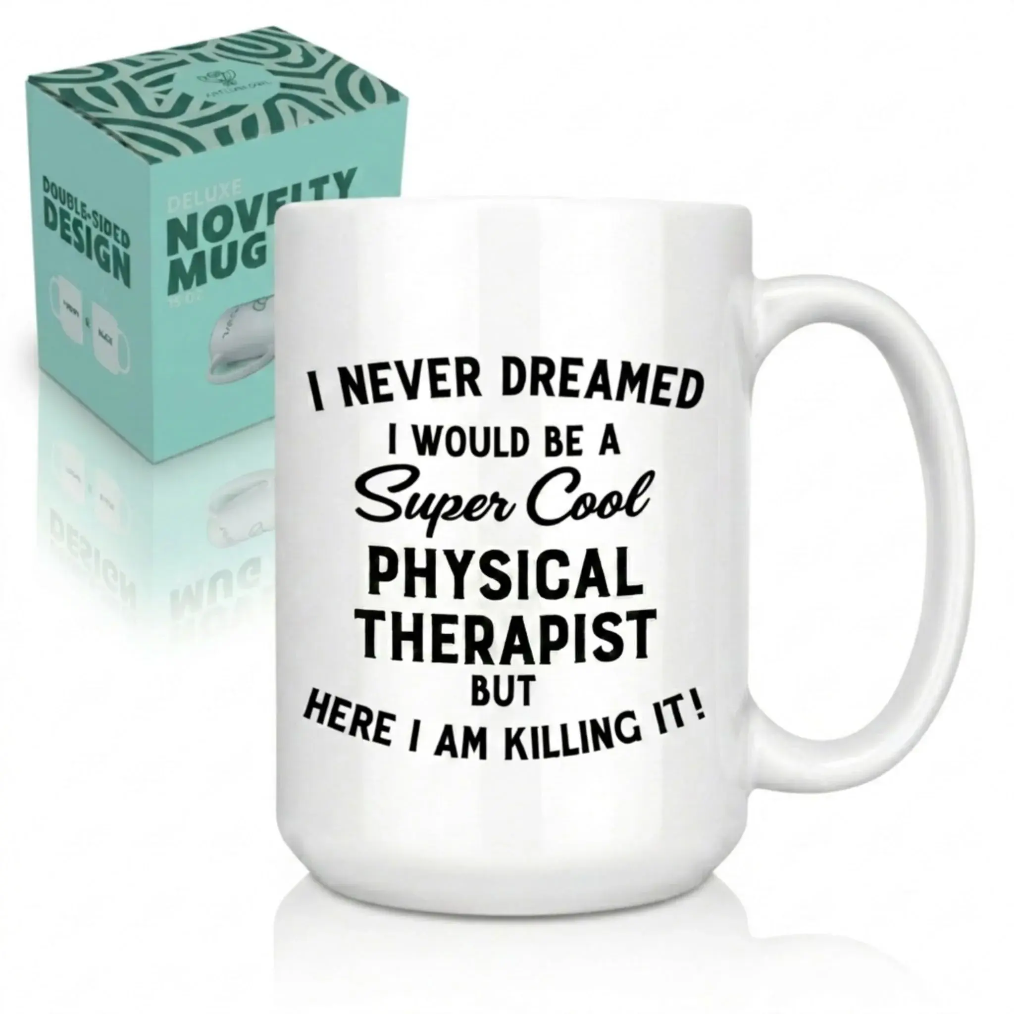 Artisan Owl I Never Dreamed I Would Be A Cool Therapist Mug 15oz | Funny Therapist Coffee Mug for Physical & Occupational Therapists