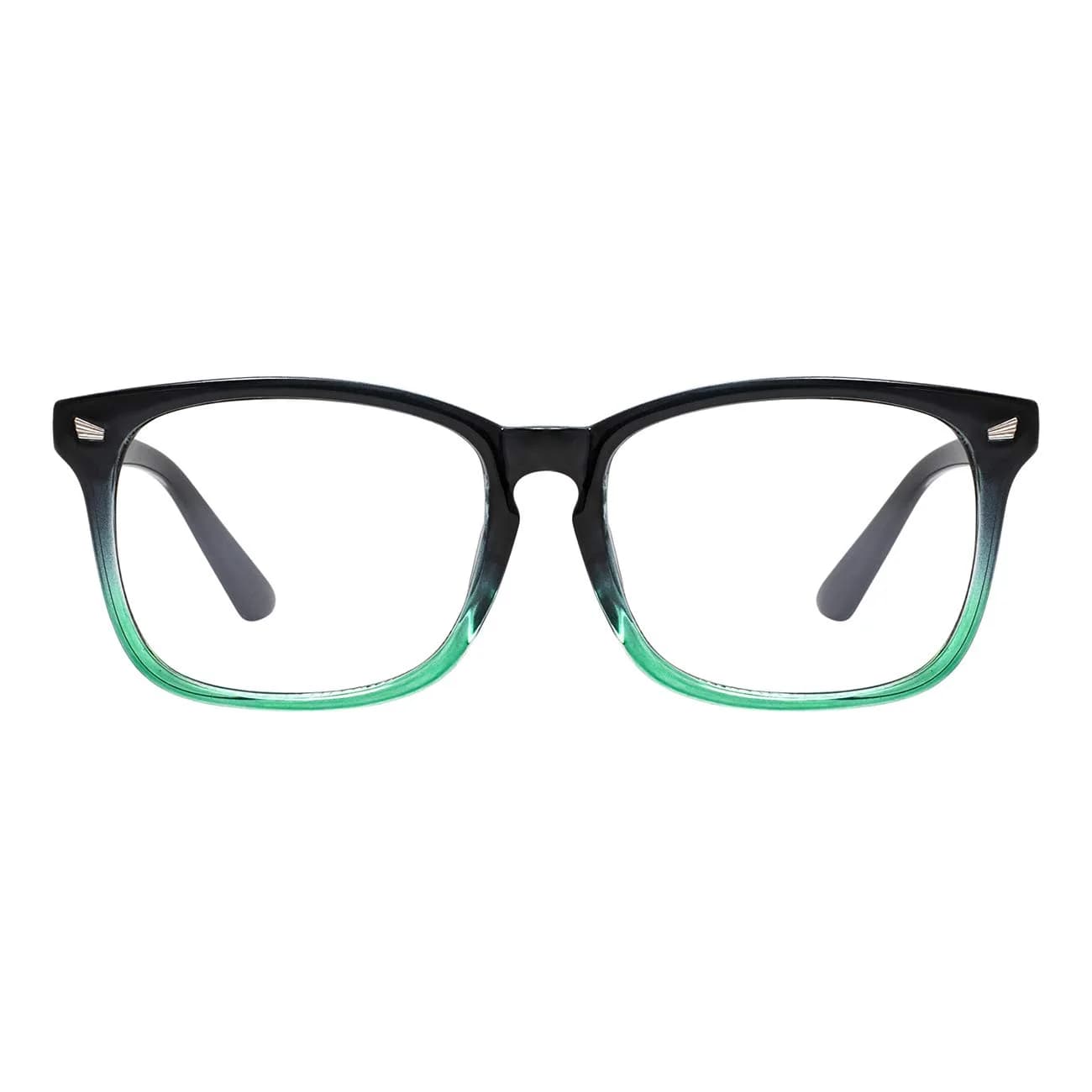 MAXJULI Blue Light Blocking Glasses,Full Rim Square Frame, Blue Gradient Green | Supports Better Sleep & Eye Comfort - main product image