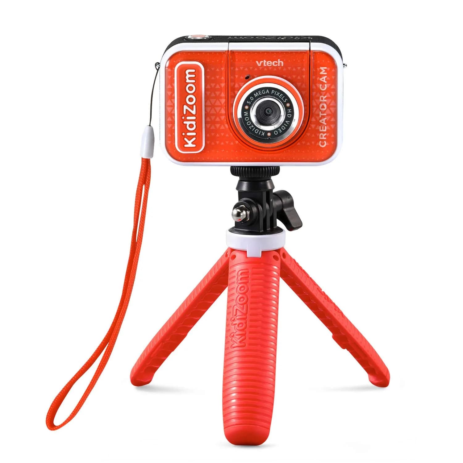 VTech KidiZoom Creator Cam Red HD Video Camera with Green Screen & Tripod | 3.6" x 2.4" x 1.1" (9.1cm x 6.1cm x 2.8cm) - main product image