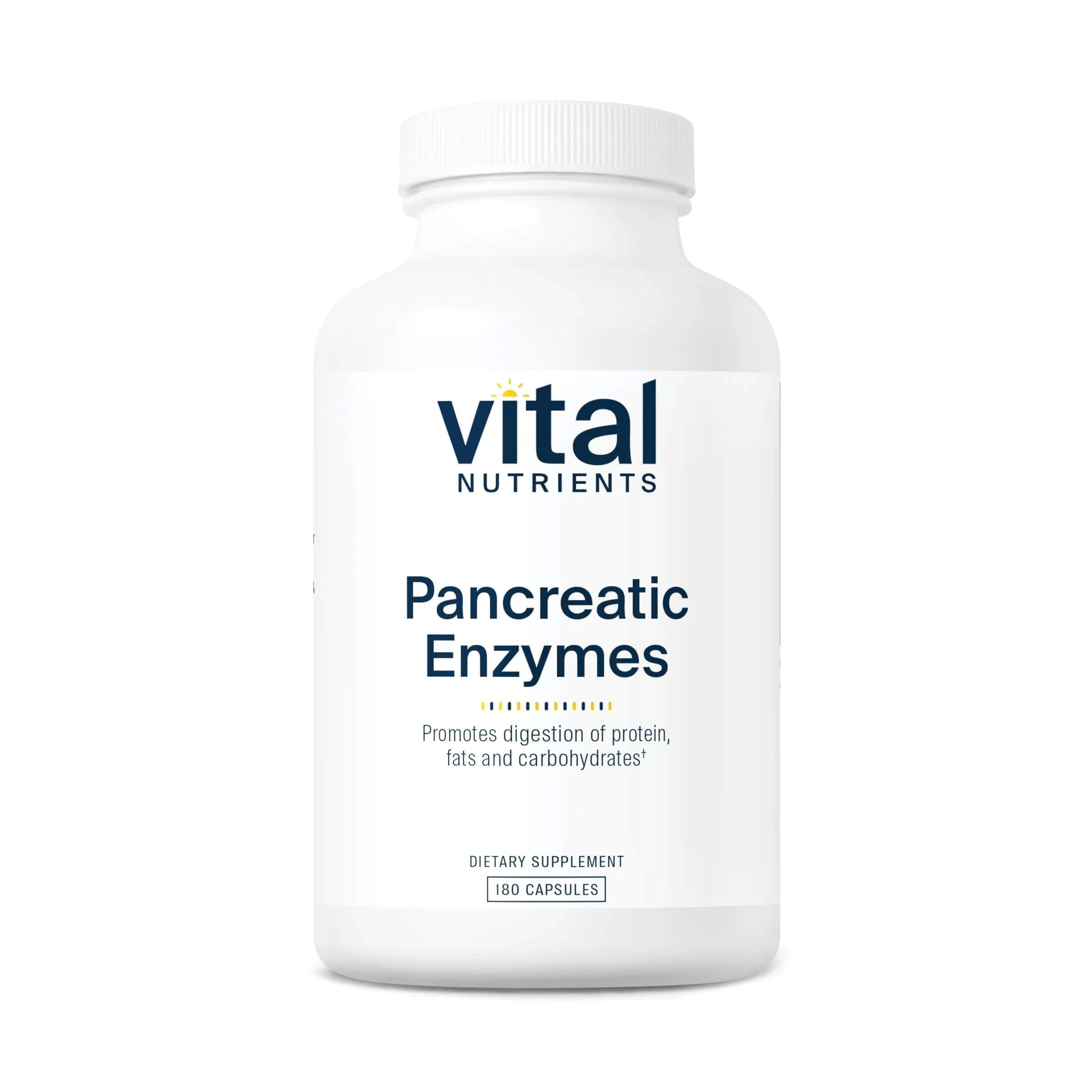 Vital Nutrients Pancreatic Enzymes 1000mg 180 Capsules | Supports Digestion & Nutrient Absorption - main product image