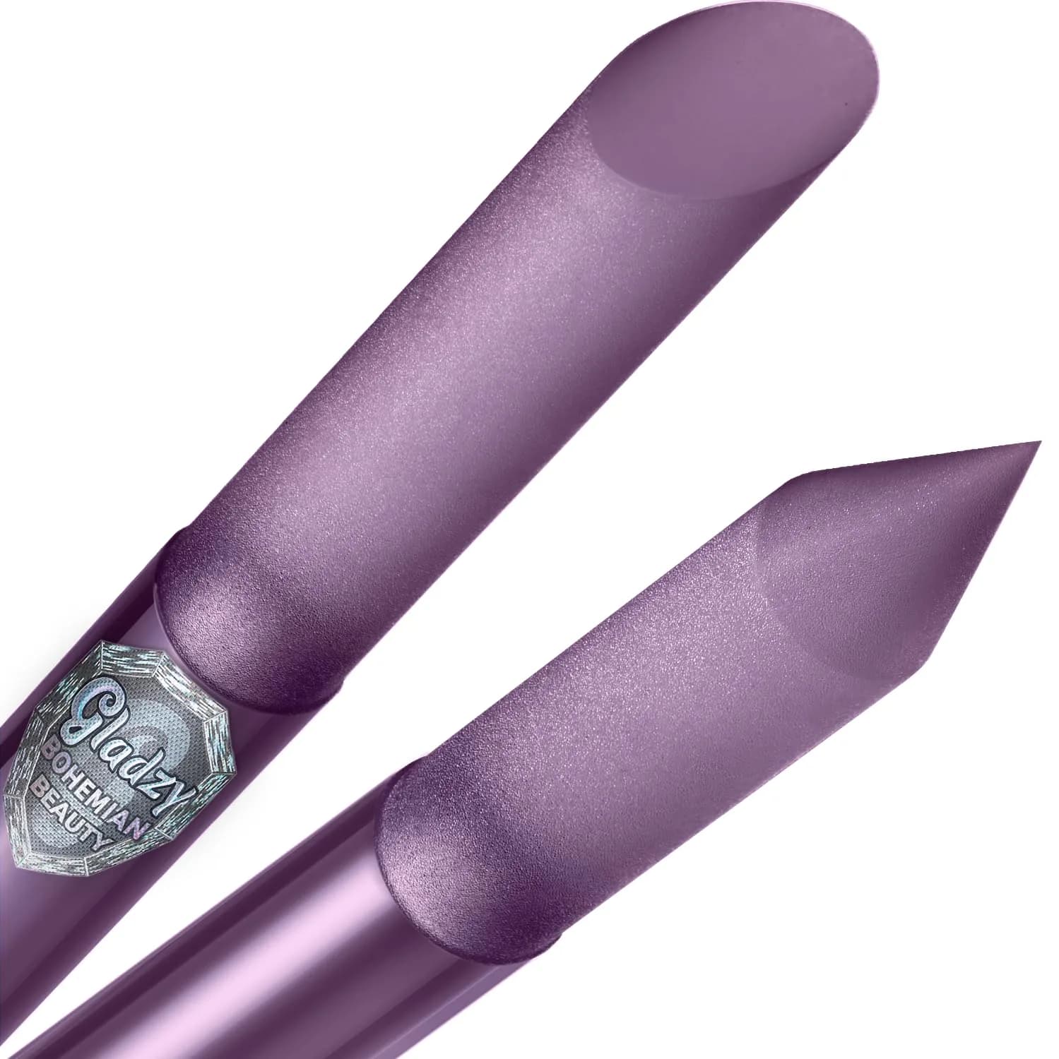 Gladzy Glass Cuticle Pusher - Manicure Stick Violet | 160mm (6.3in) - main product image