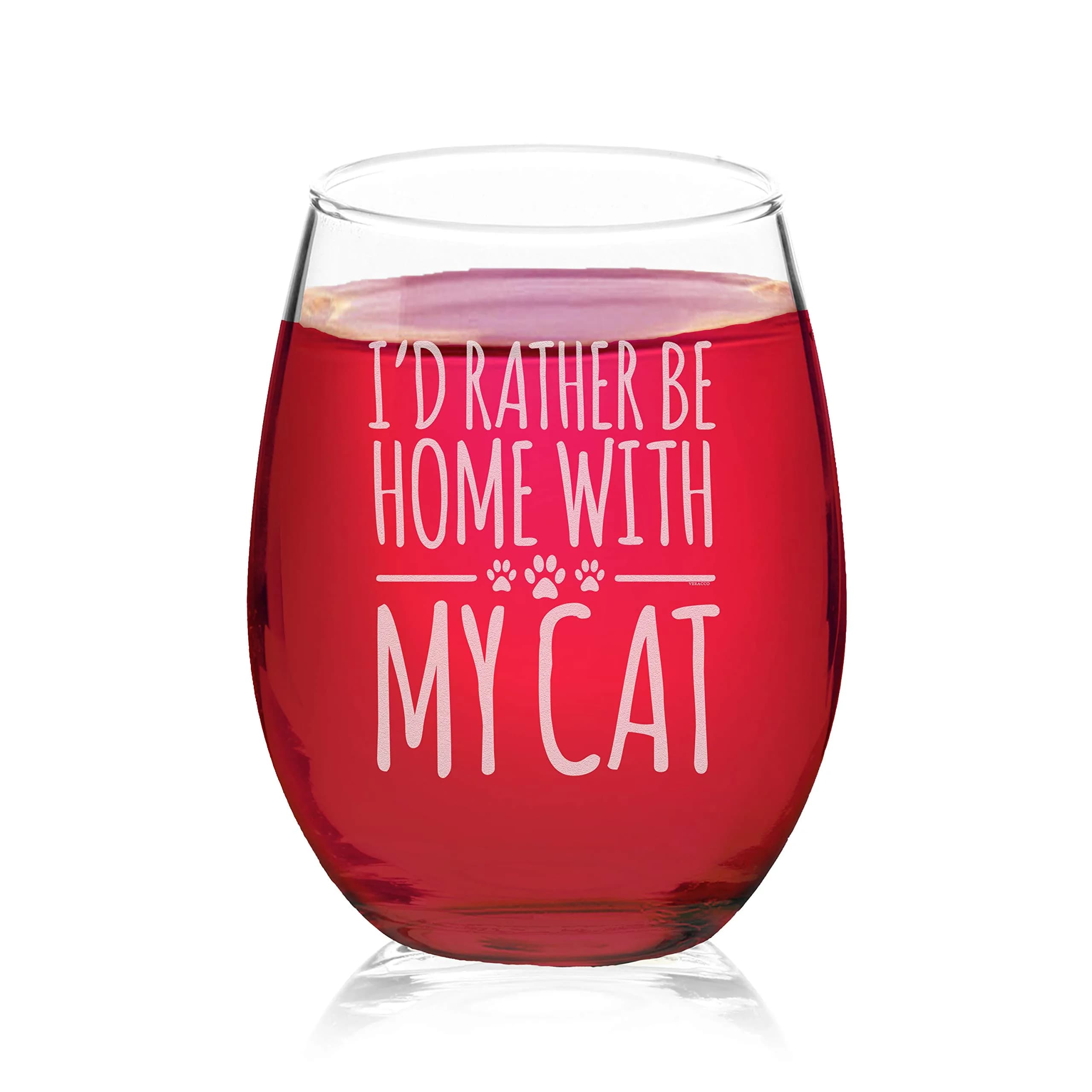 Veracco 15 oz Stemless Wine Glass | Elegant, Durable & Dishwasher Safe (Clear, Glass)