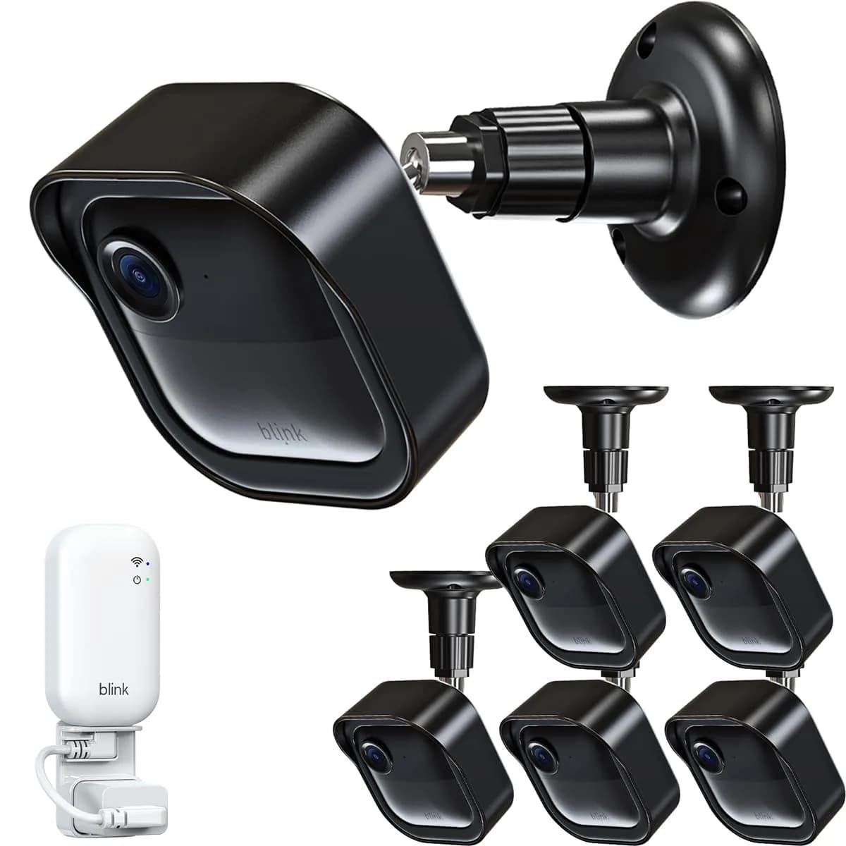 Gresur 5 Pack Portable Electronic Device Mount Black | 360° Adjustable, Weatherproof, Easy Install - main product image