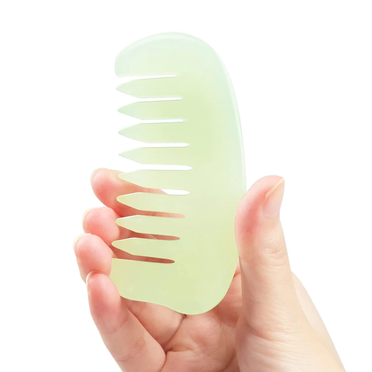 LEOSENSE Scalp Massage Comb for Hair Growth & Stress Relief | Jade Gua Sha Head Scratcher (55g)