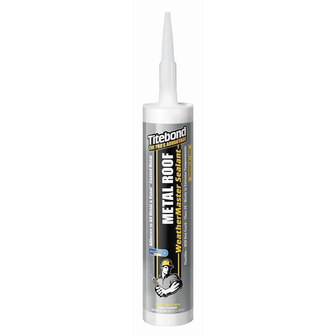 Titebond WeatherMaster Metal Roof Sealant, Gray – Polymer Caulk 62461, 9.5 Oz. - main product image