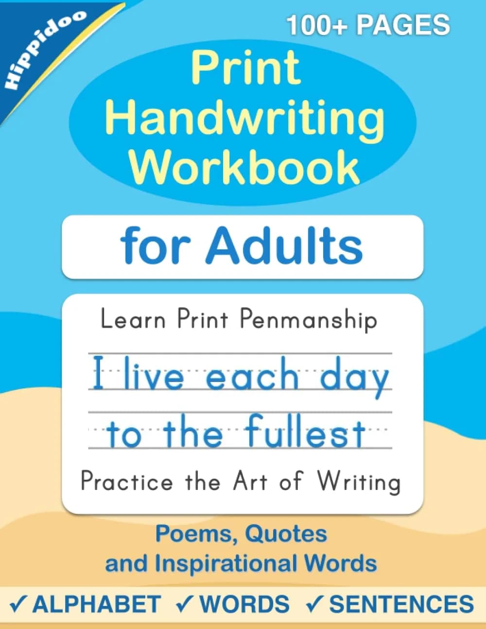 Majosta Print Handwriting Workbook for Adults | Improve Penmanship & Practice Print & Cursive (107 pages) - main product image