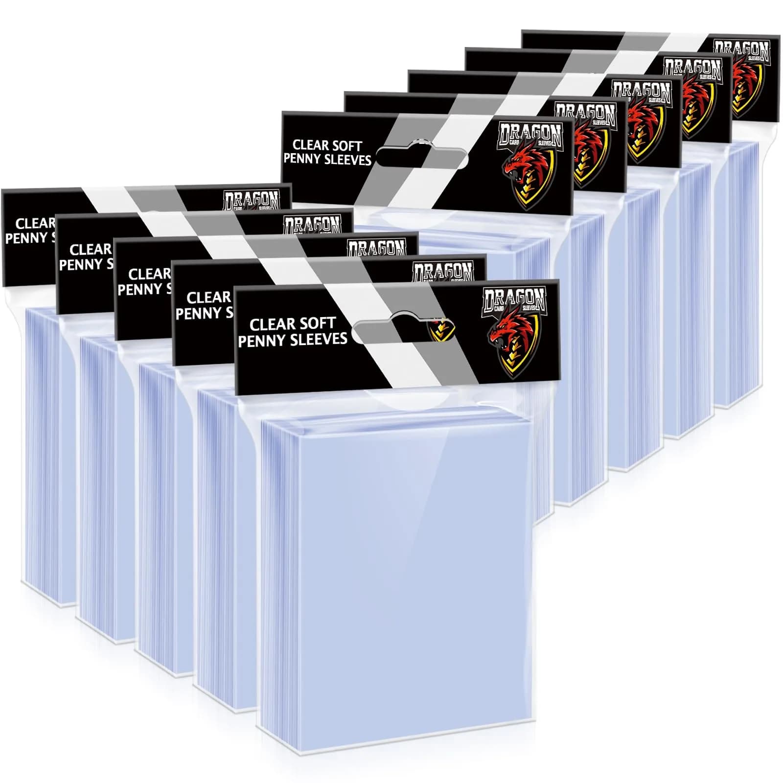 Kitoyz 1000 Counts Card Sleeves & Top Loaders | Bulk Value for Sports Cards, Football, Game Card - main product image
