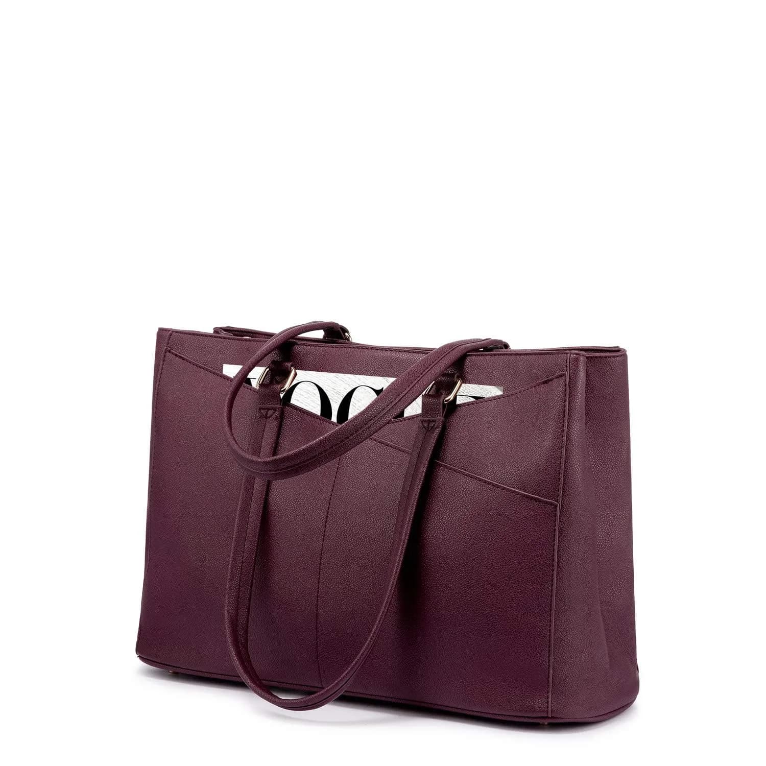 LOVEVOOK Laptop Tote Bag for Women 15.6 Inch Purple | Water-Resistant Business Work Bag with Laptop Compartment - main product image