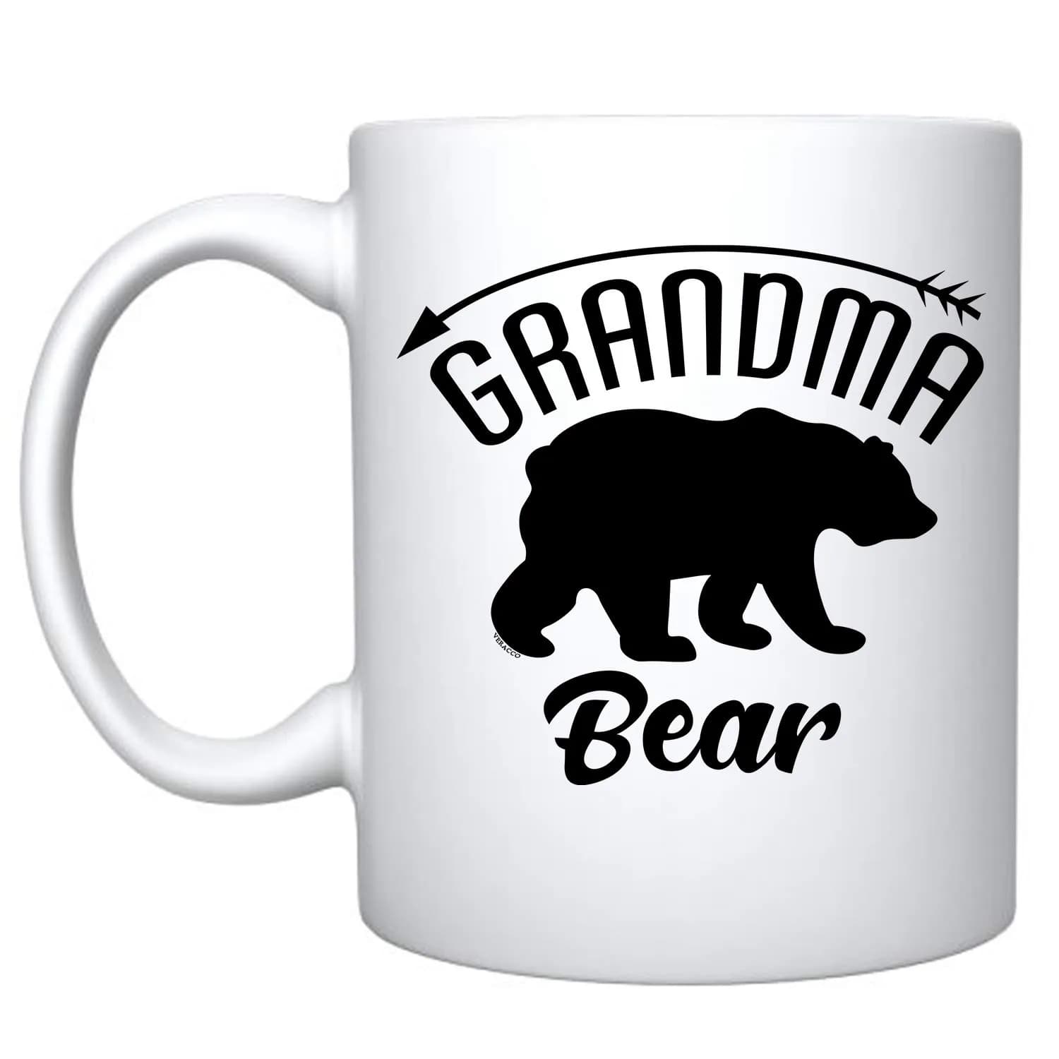 Veracco Grandma Bear Ceramic Coffee Mug 11oz | Funny Bear Mother's Day Gift for Granny Nana