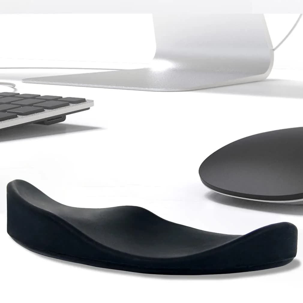 Aosome Ergonomic Mouse Wrist Rest Support Pad with Gliding Palm Rest & 4 Sliding Pads | Black, TPE Material - main product image