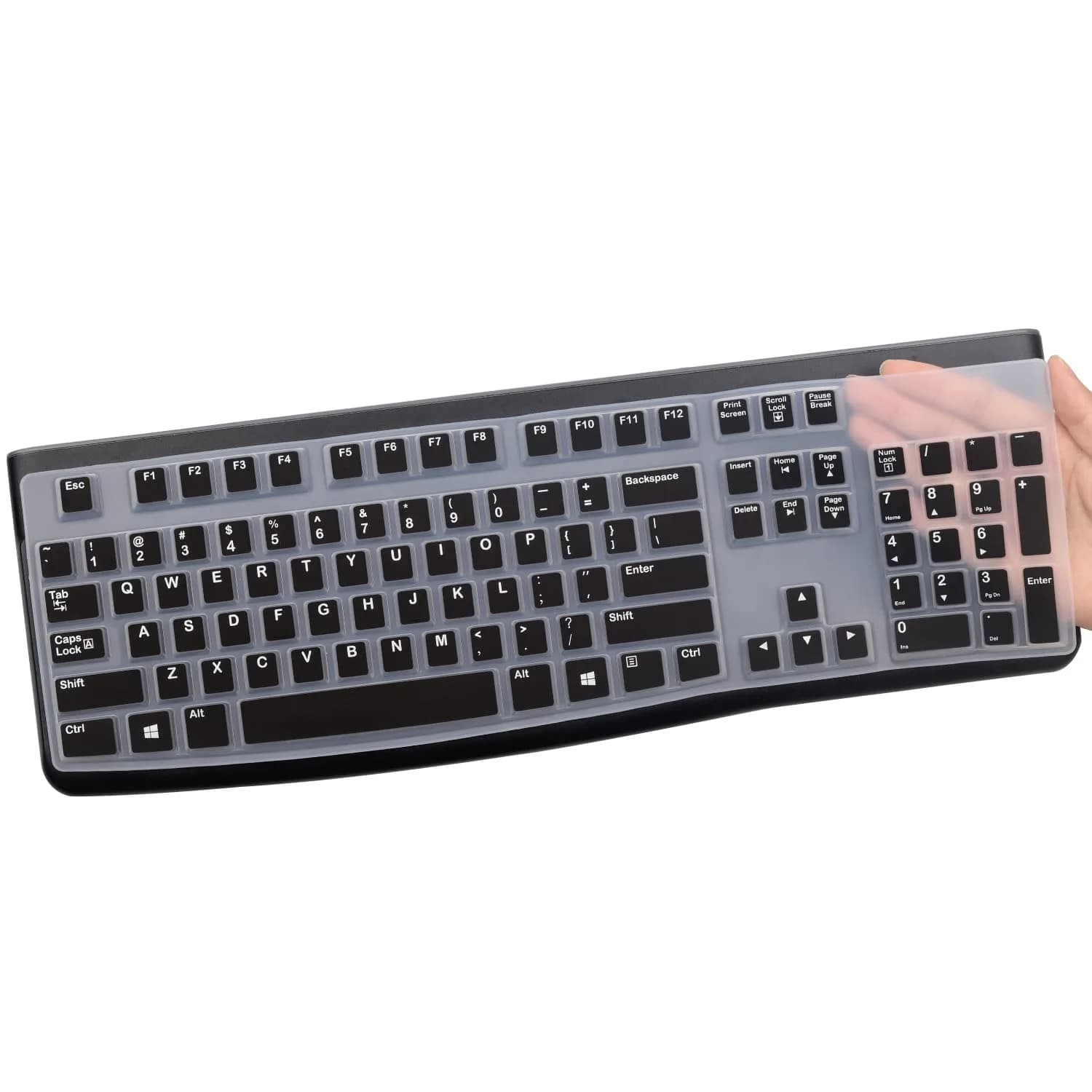 MUBUY-GOL Silicone Keyboard Cover for Logitech K120 & MK120 US Layout | Waterproof Dustproof