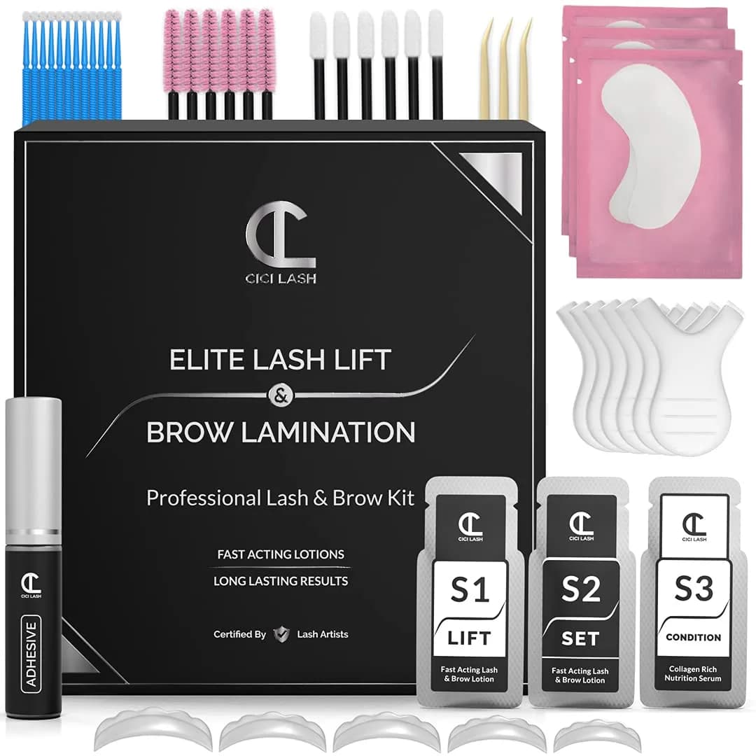 CICI Lash 2 in 1 Lash Lift & Brow Lamination Kit | Professional Salon Results Lasting 6-8 Weeks | 47 Piece Set - main product image