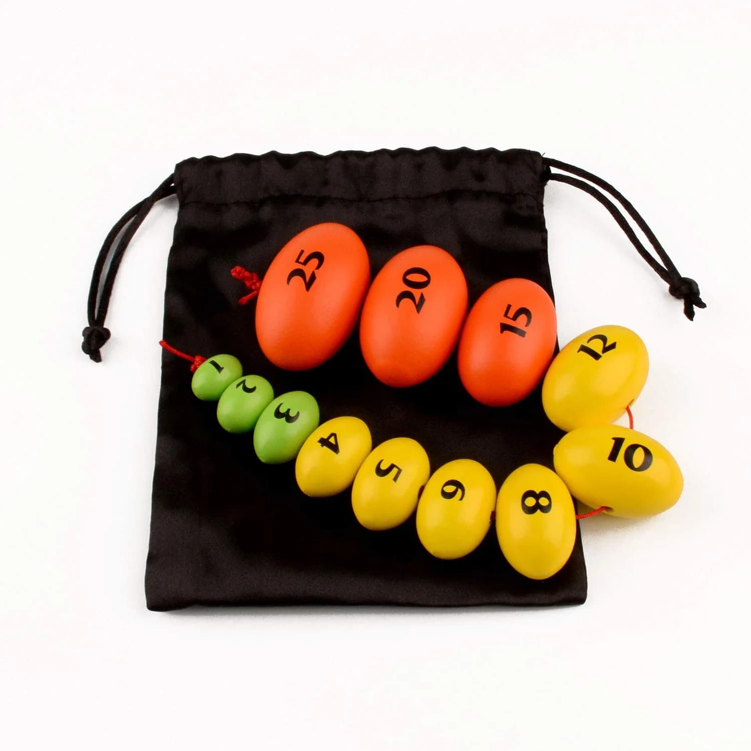Medarchitect Wooden Prader Orchidometer, 12-Bead Testis Scale with Pouch | Accurate Testicular Volume Measurement