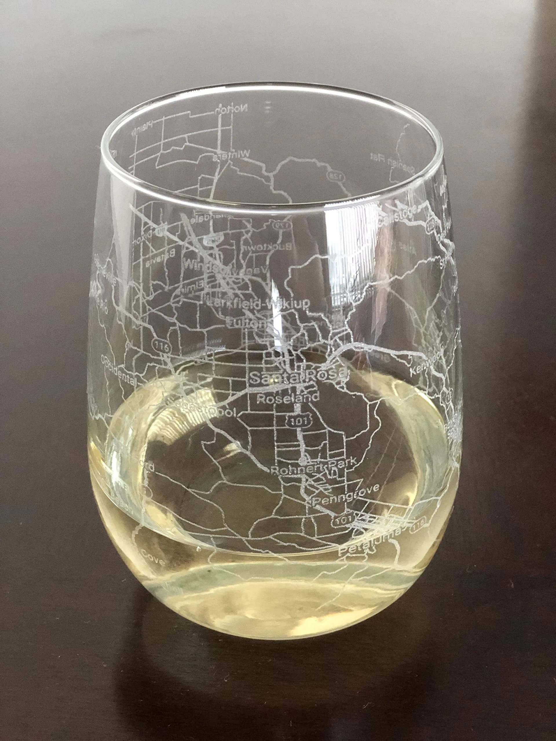 Or Something Stemless 17oz Wine Glass Urban City Map Napa Valley California | Dishwasher Safe & Made in USA - main product image
