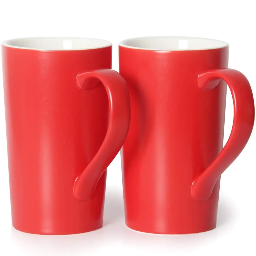Smilatte 20 oz Large Coffee Mugs Set of 2 | Durable Ceramic Drinkware for Dad Men
