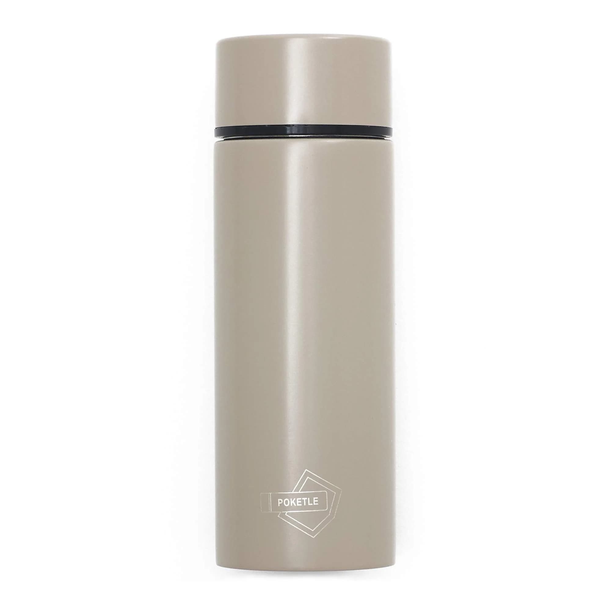 IPPINKA Poketle Personal Insulated Bottle 120ml | Lightweight Stainless Steel Beige