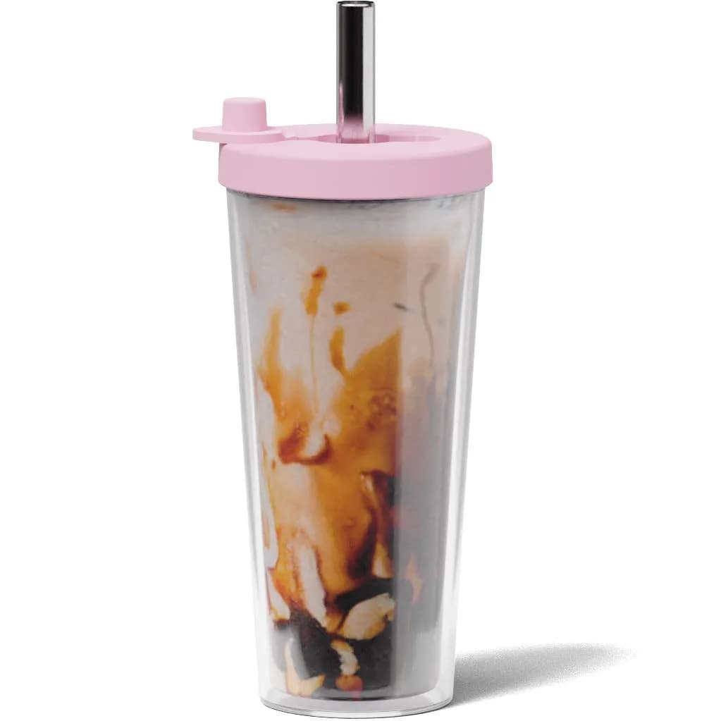 Dodoko Reusable Boba Tumbler 500ml (17 oz) | Insulated Cold Drink Cup with Wide Lid & Telescopic Straw