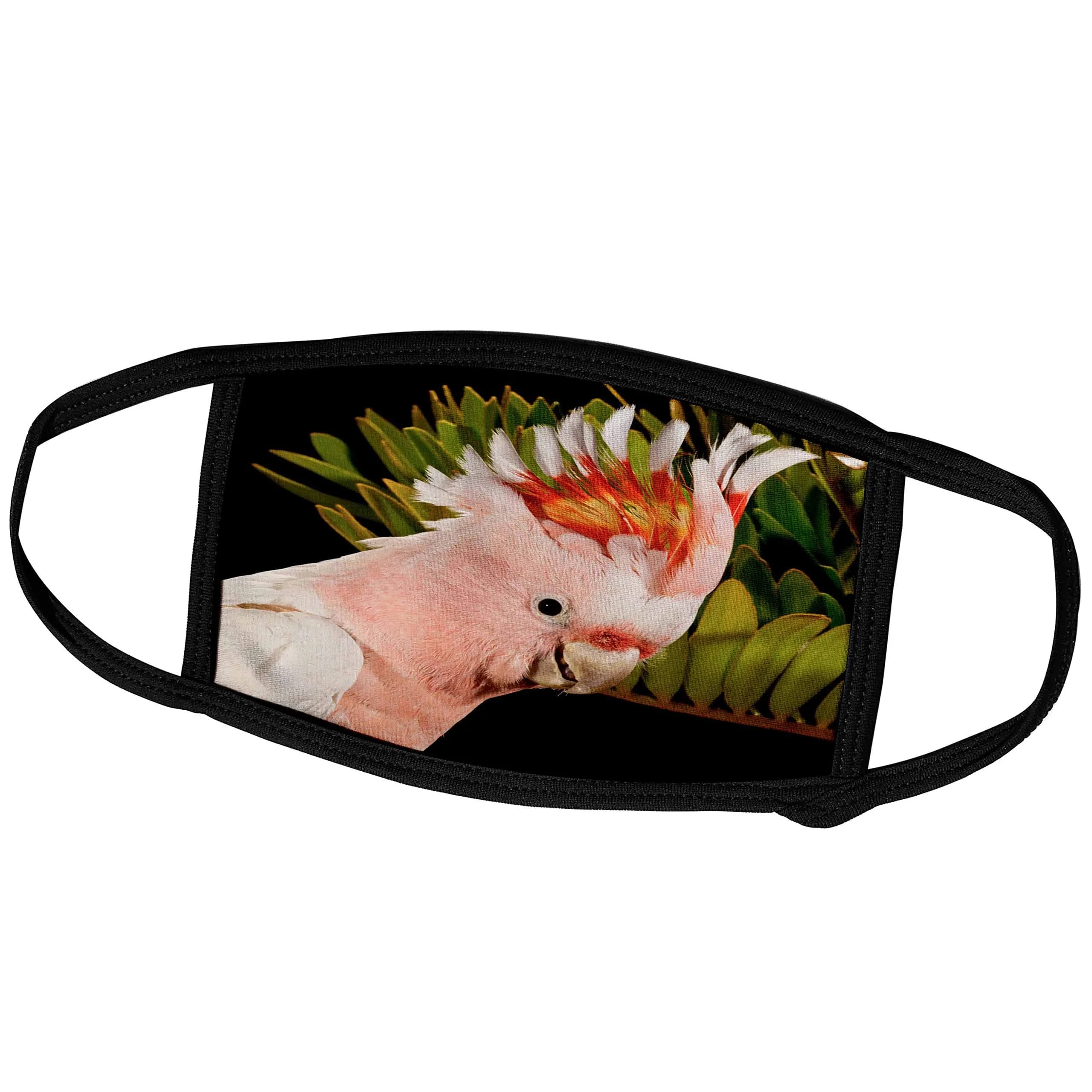 3dRose Major Mitchells Cockatoo Face Mask 6.3x4.0-inch | Custom Australia Bird Design, Reusable & Breathable - main product image