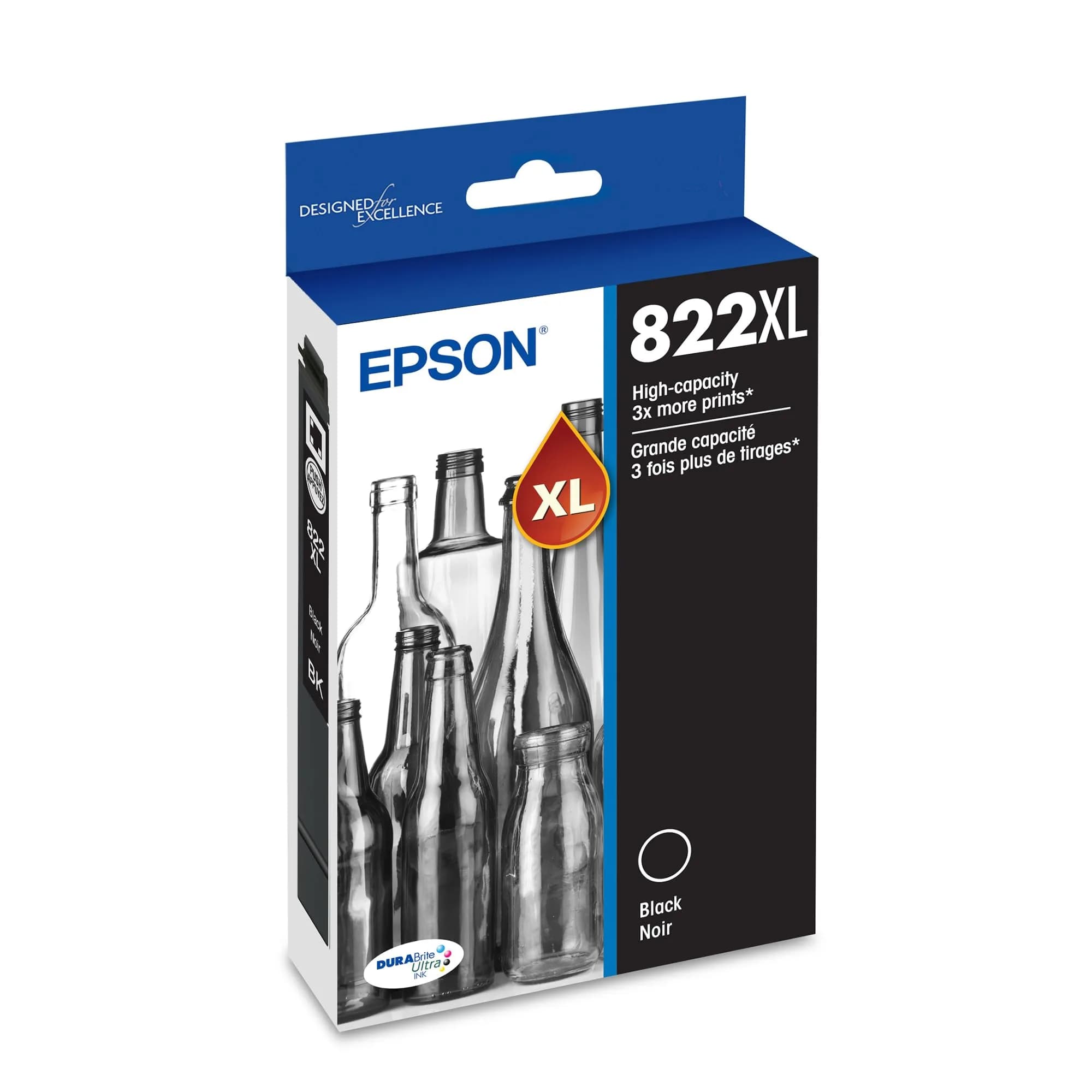 Epson 822XL High Capacity Black Ink Cartridge T822XL120-S | 1200 Pages Yield - main product image