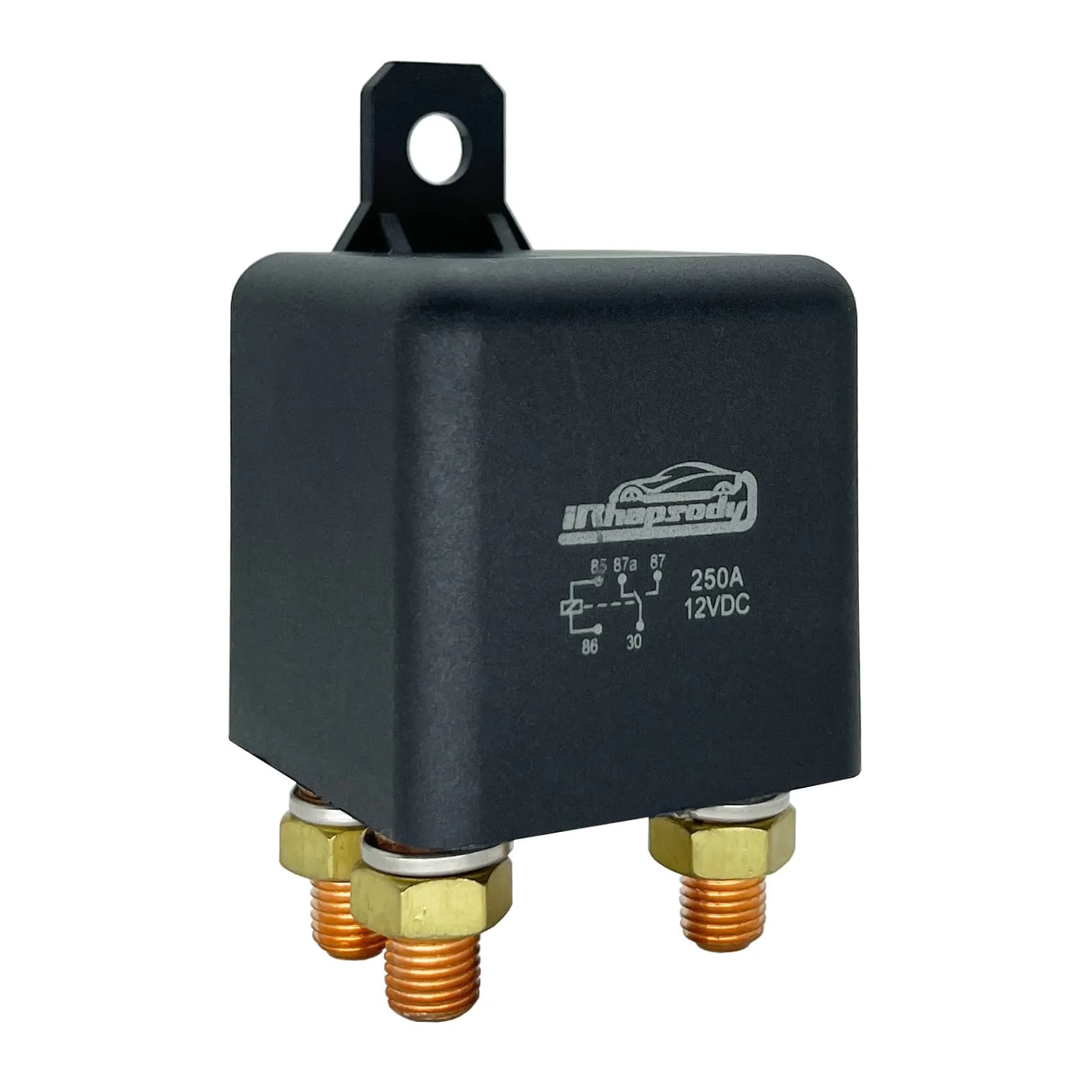 iRhapsody 250A Continuous Duty SPDT 5-Pin Relay 12VDC | High Power Split Charge Switch - main product image
