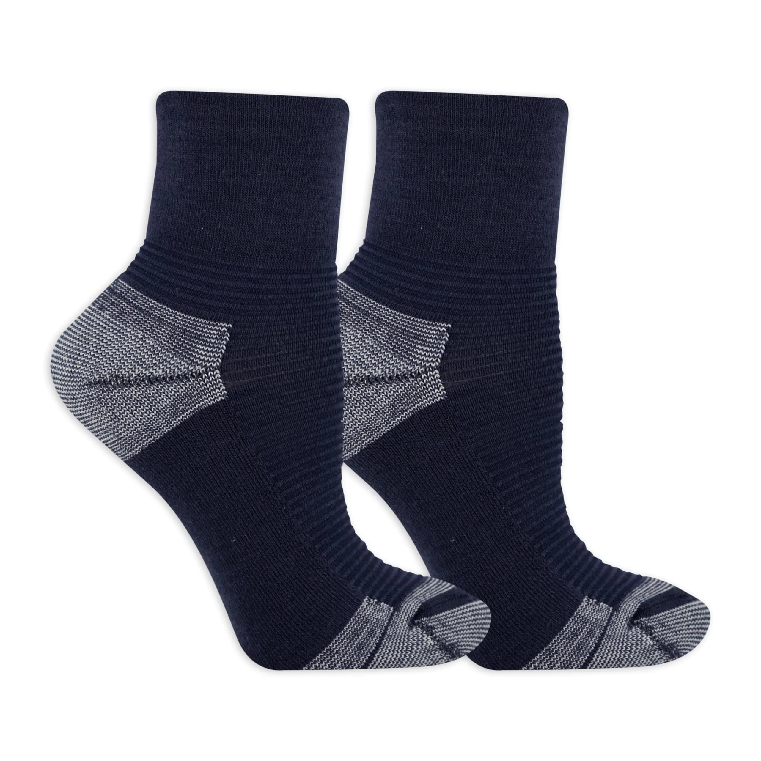 Dr. Scholl's Advanced Relief Blisterguard Socks - 2 Pairs, Textured Navy, Women's Size 4-10 US | APMA Accepted for Foot Health