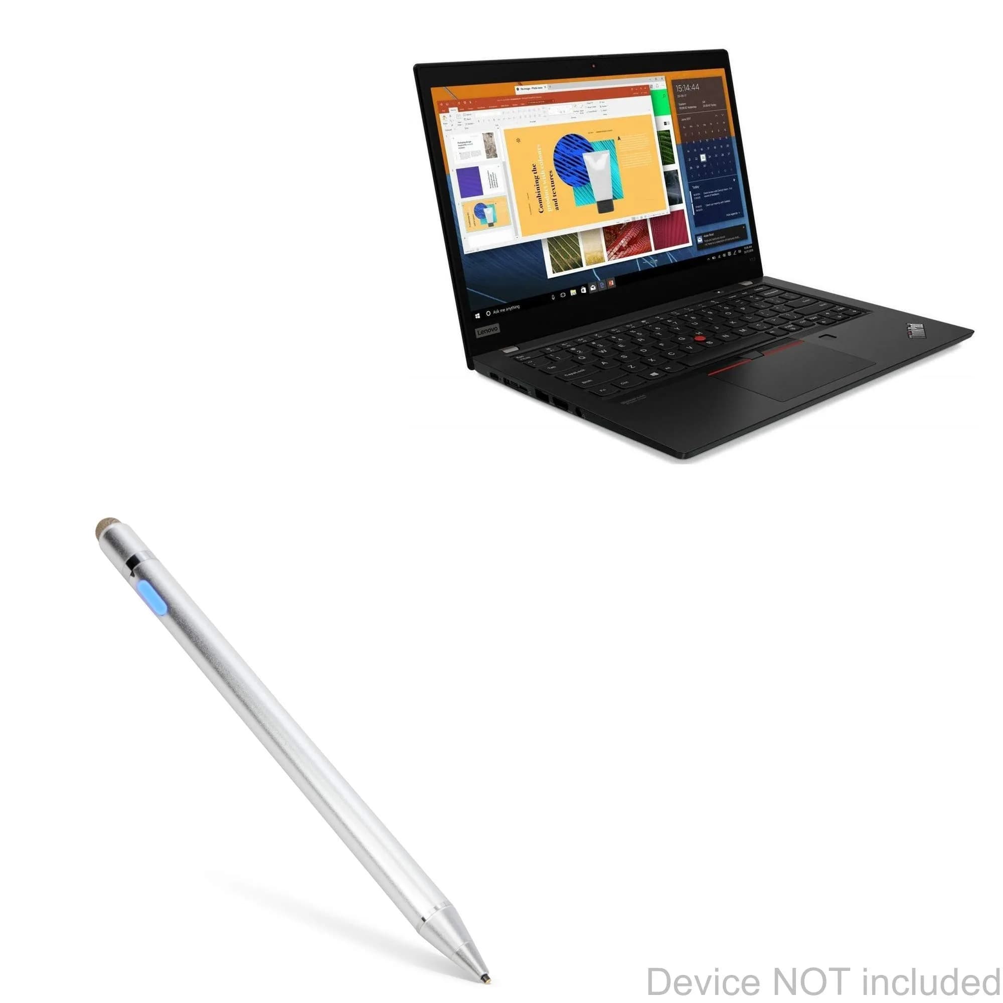 BoxWave AccuPoint Active Stylus for Lenovo ThinkPad X13 | Ultra-Fine 2mm Tip, 12H Battery, Metallic Silver - main product image