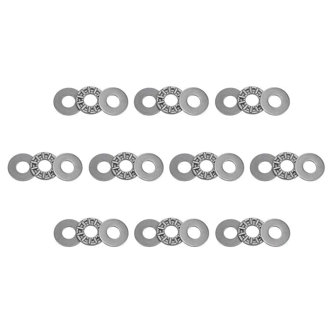uxcell AXK0819 Thrust Needle Roller Bearings with Washers 8mm Bore 19mm OD 2mm Width 10pcs | High-Quality Industrial Components - main product image